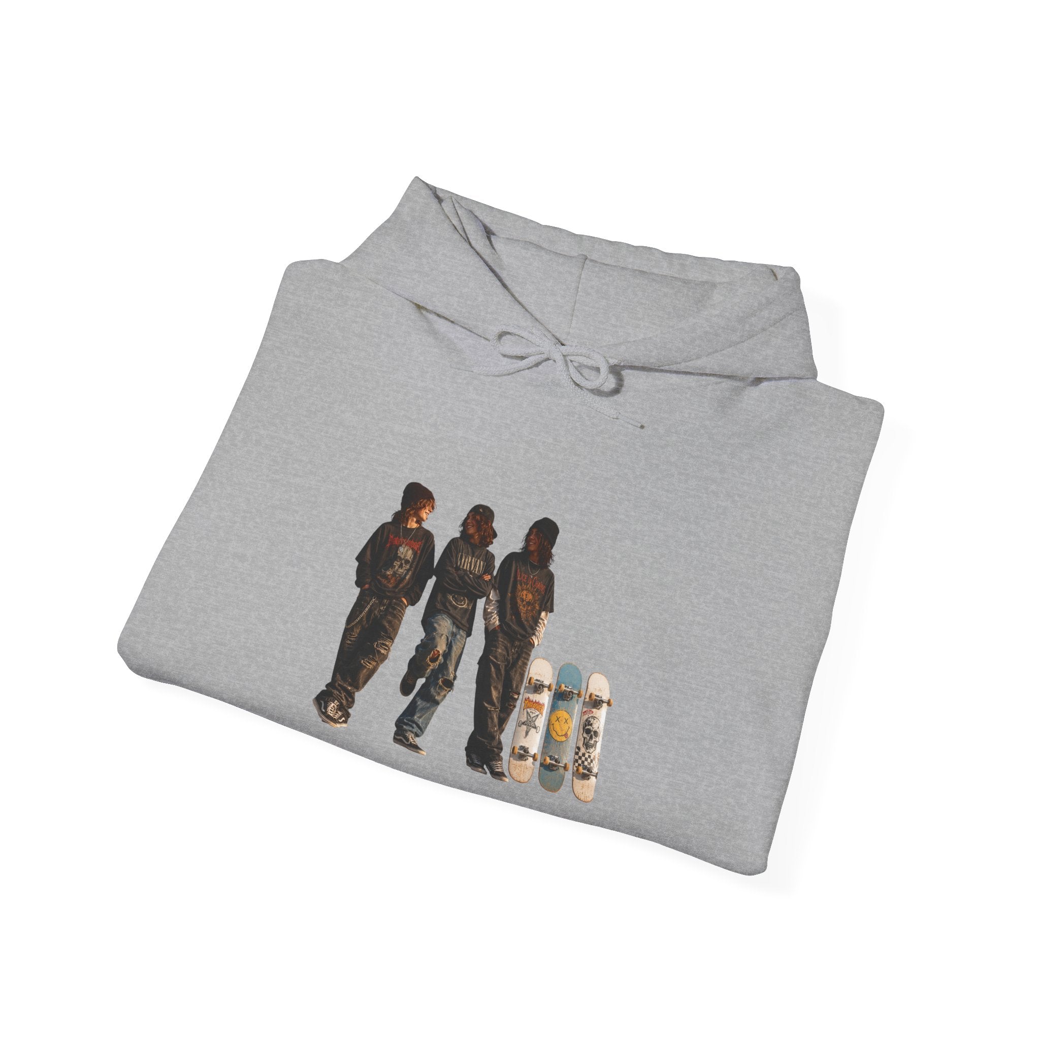 Skate Crew Graffiti Hoodie — Urban Skateboard Art Pullover