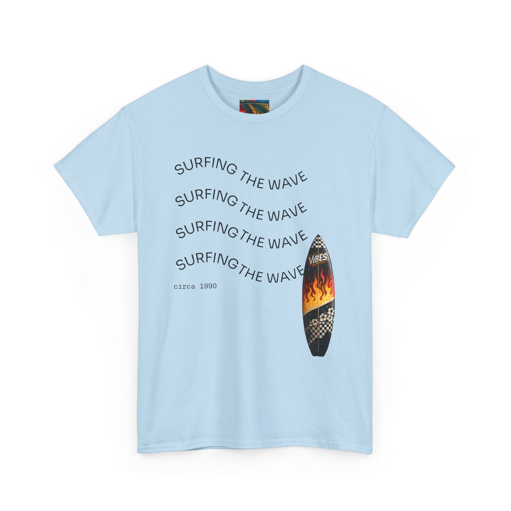 Surfing The Wave Surfboard Tee — Men’s Beach Graphic T-Shirt