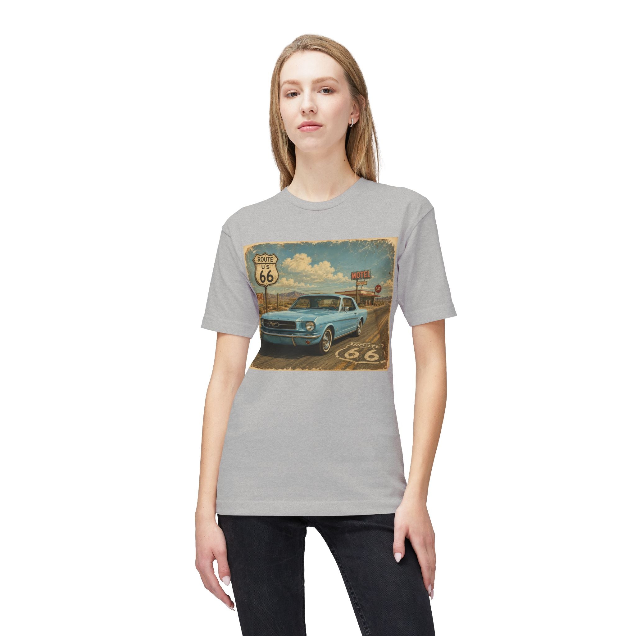 Cruisin' My Way Into 60 T-Shirt — Vintage Route 66 Classic Car Birthday Tee