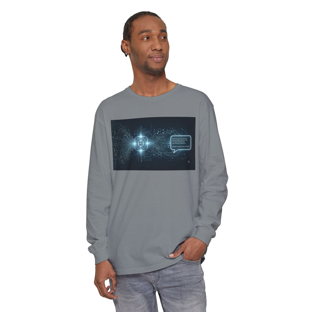 Long Sleeve T-Shirt — Cyber AI Chat Graphic