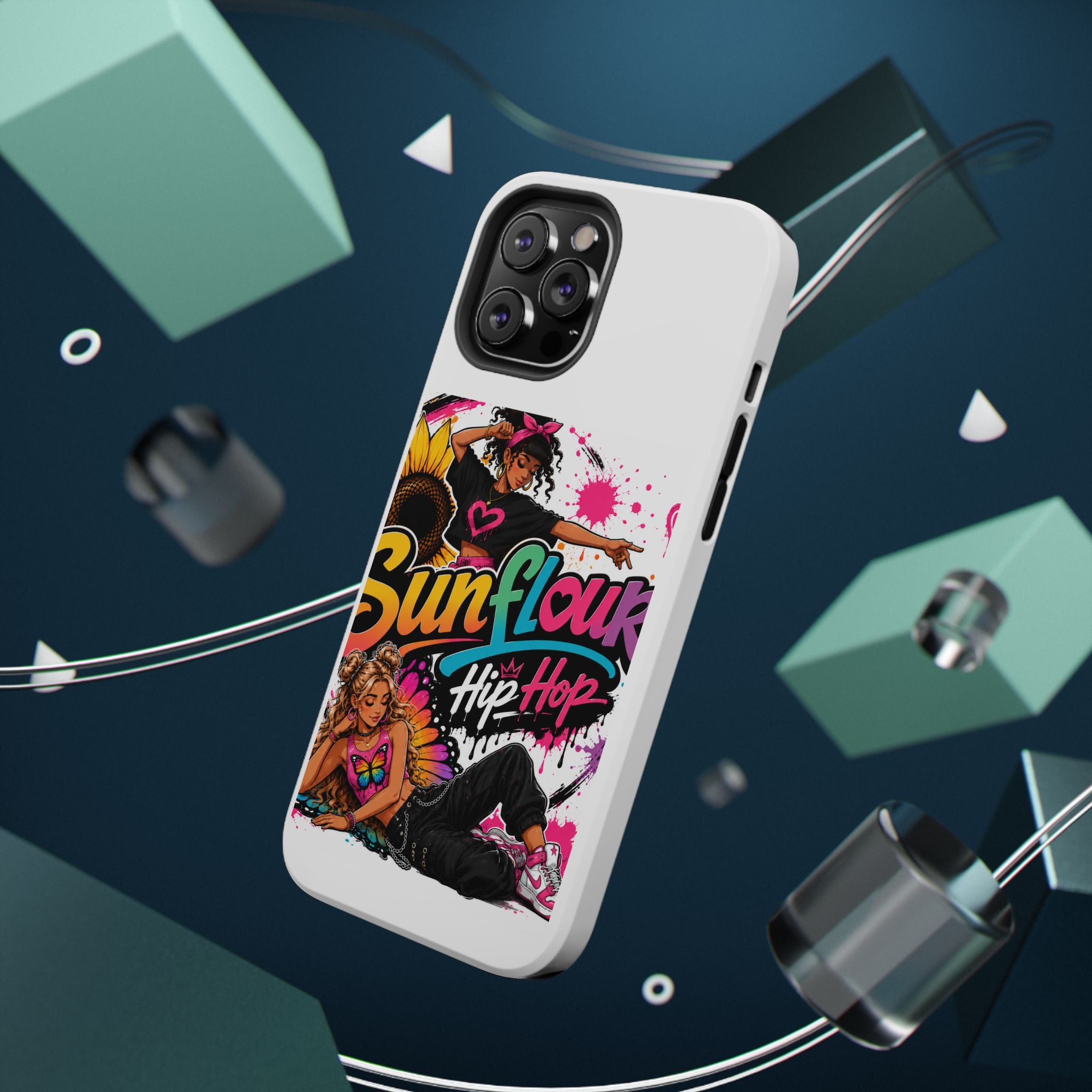 Sunflower Hip Hop Phone Case — Impact-Resistant Protective Case