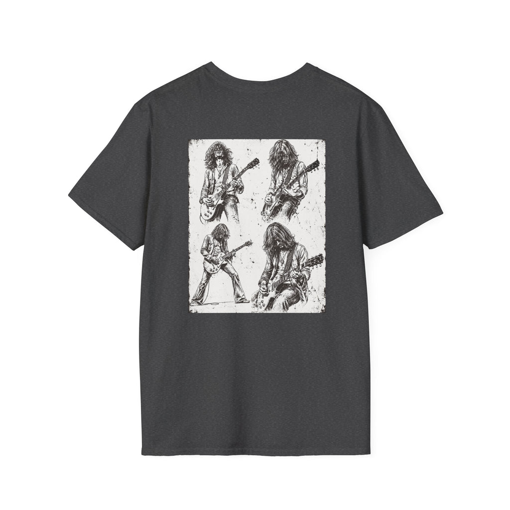 Guitar Illustration T-Shirt — Vintage Les Paul Graphic Tee for Music Lovers
