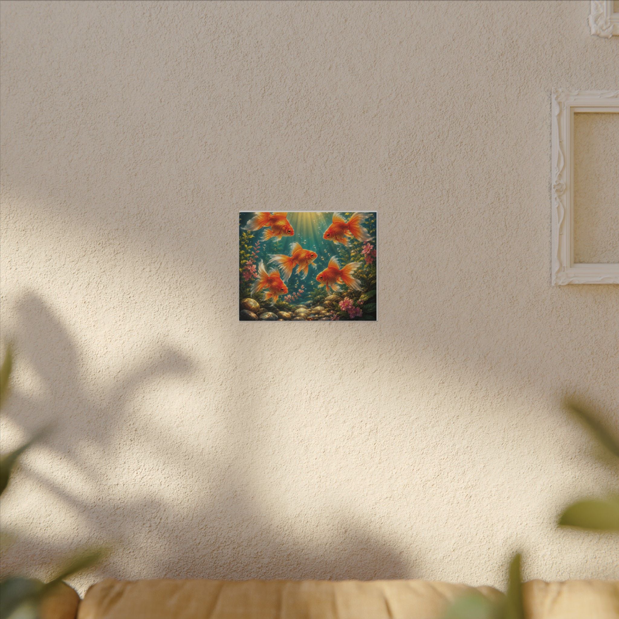 Goldfish Aquarium Canvas Print — Vibrant Underwater Wall Art