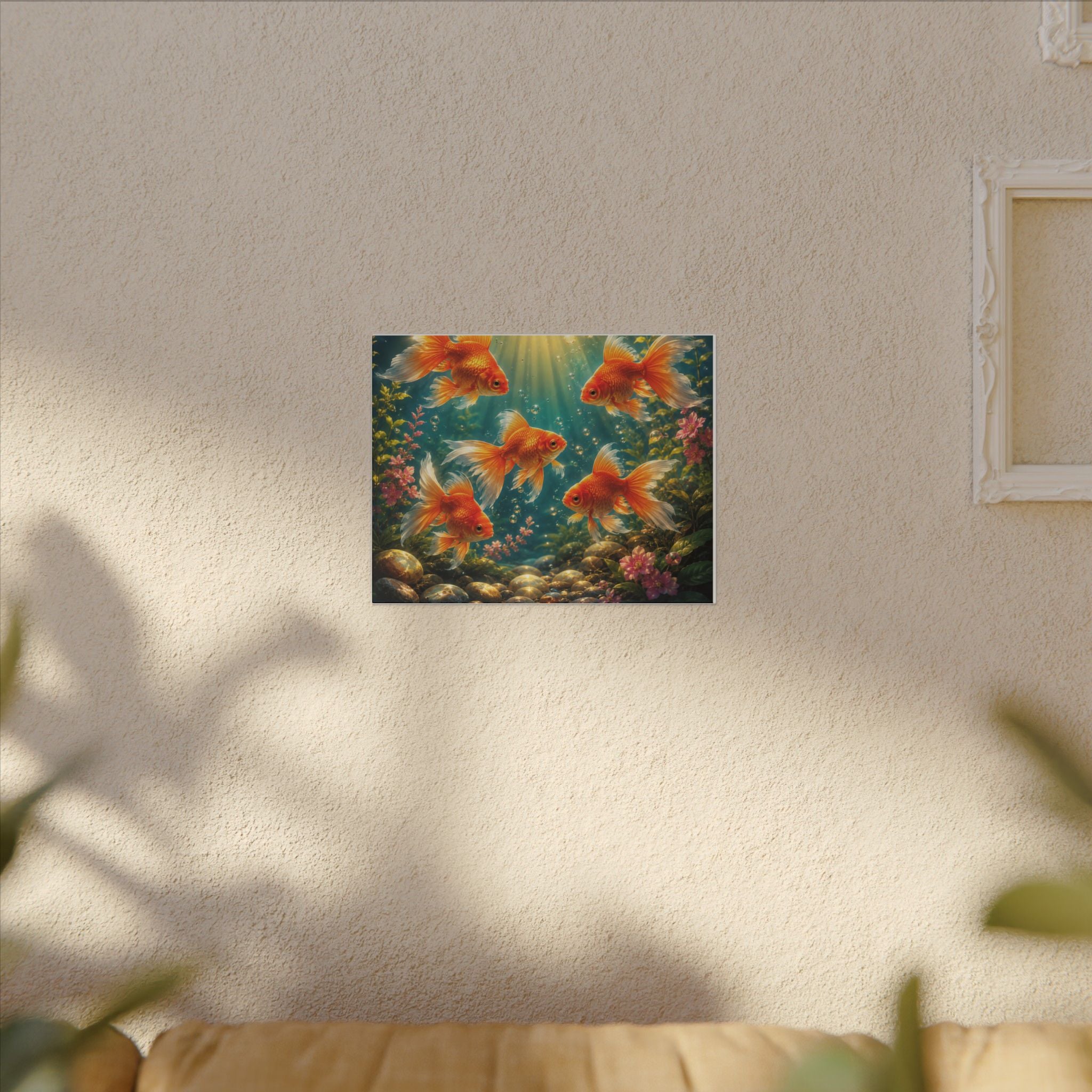 Goldfish Aquarium Canvas Print — Vibrant Underwater Wall Art