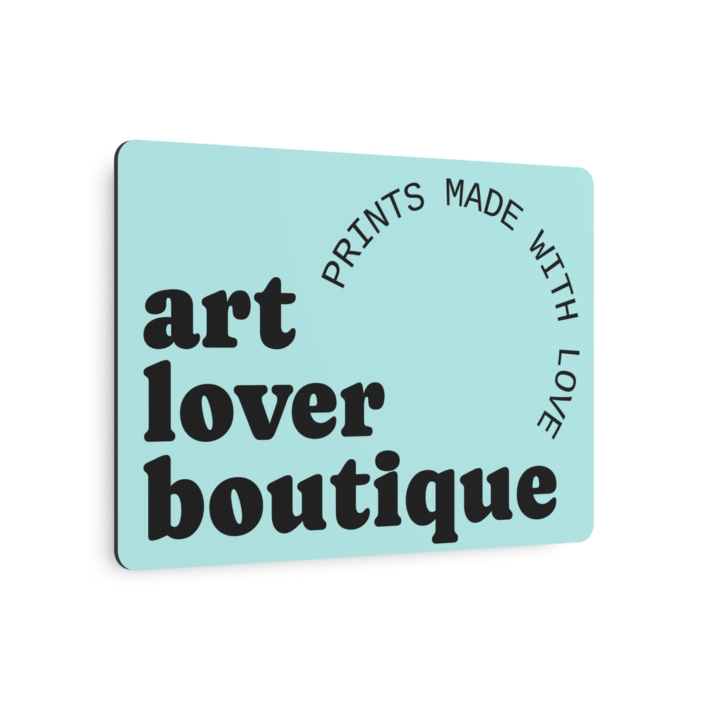 Metal Art Sign — 'Art Lover Boutique' Wall Plaque (Prints Made With Love)