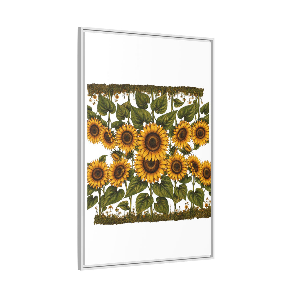 Framed Sunflower Canvas Print — Matte Floral Wall Art
