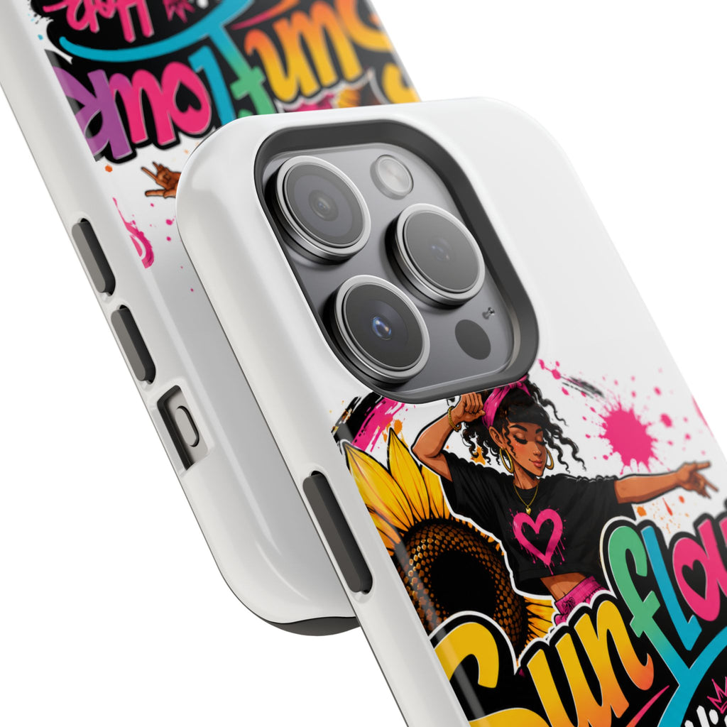 Sunflower Hip Hop Phone Case — Impact-Resistant Protective Case