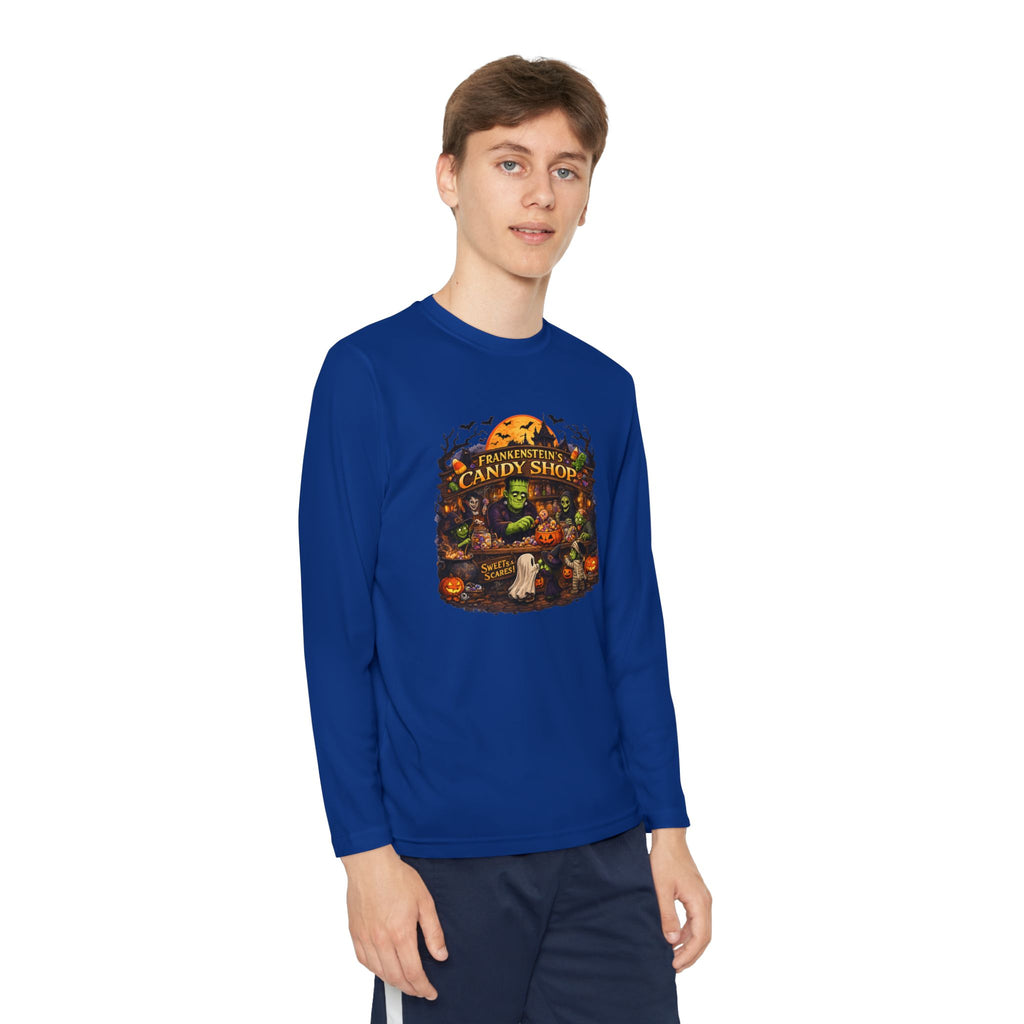 Youth Long Sleeve Tee — Halloween Candy Shop Graphic