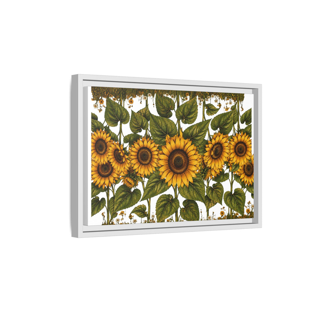 Framed Sunflower Canvas Print — Matte Floral Wall Art