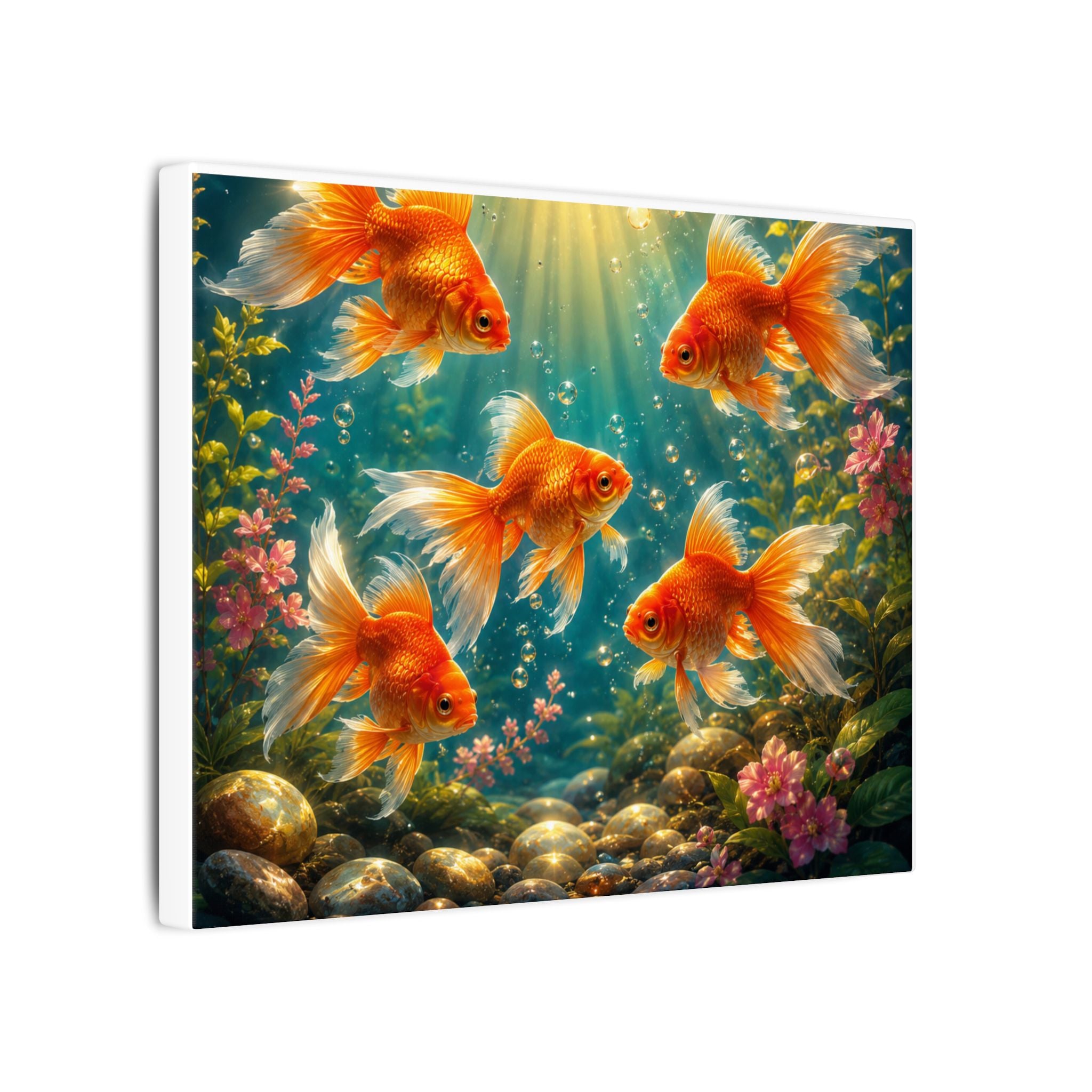 Goldfish Aquarium Canvas Print — Vibrant Underwater Wall Art