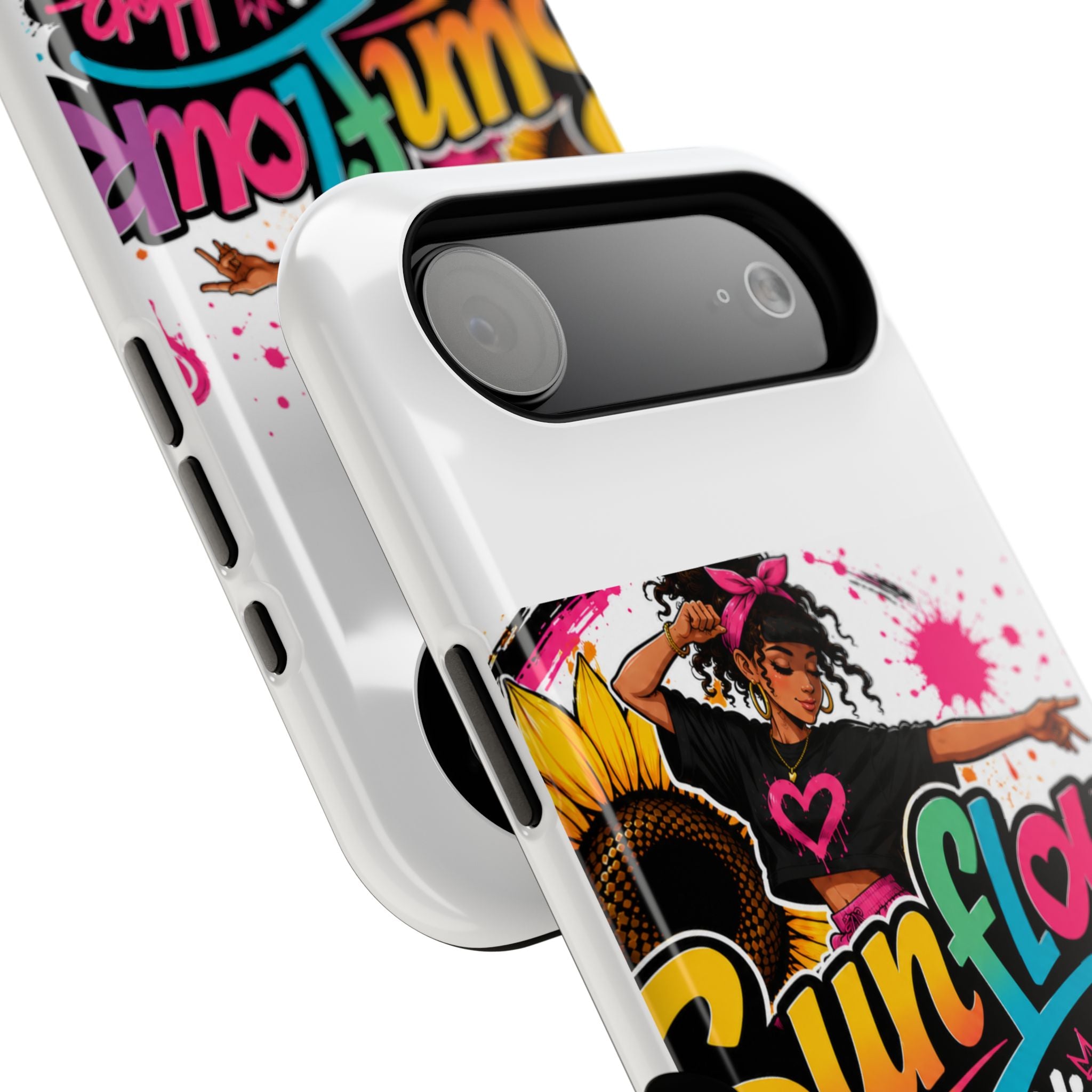 Sunflower Hip Hop Phone Case — Impact-Resistant Protective Case