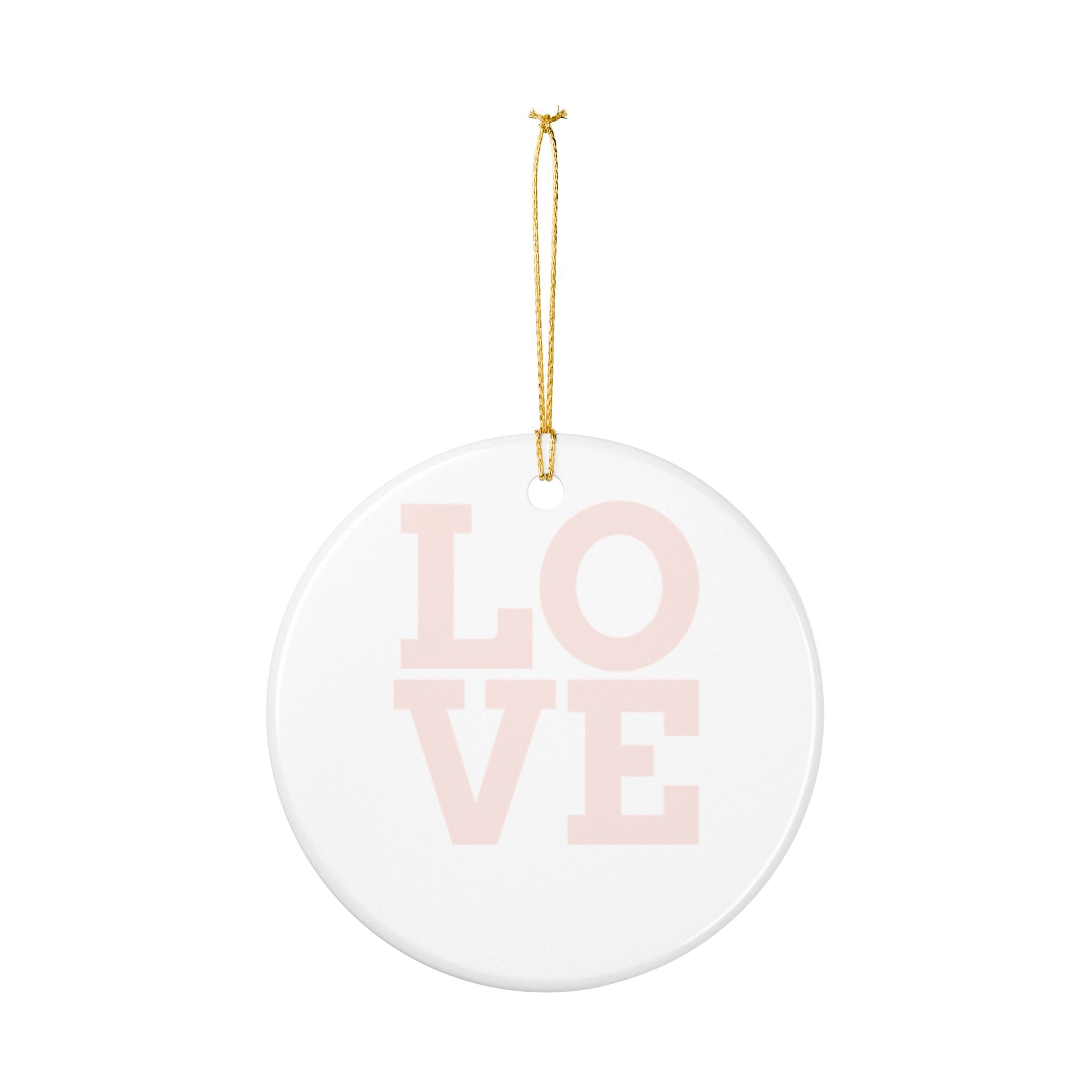 Heart-Shaped Ceramic Christmas Ornament — Colorful Giraffe 'Merry Christmas' Design