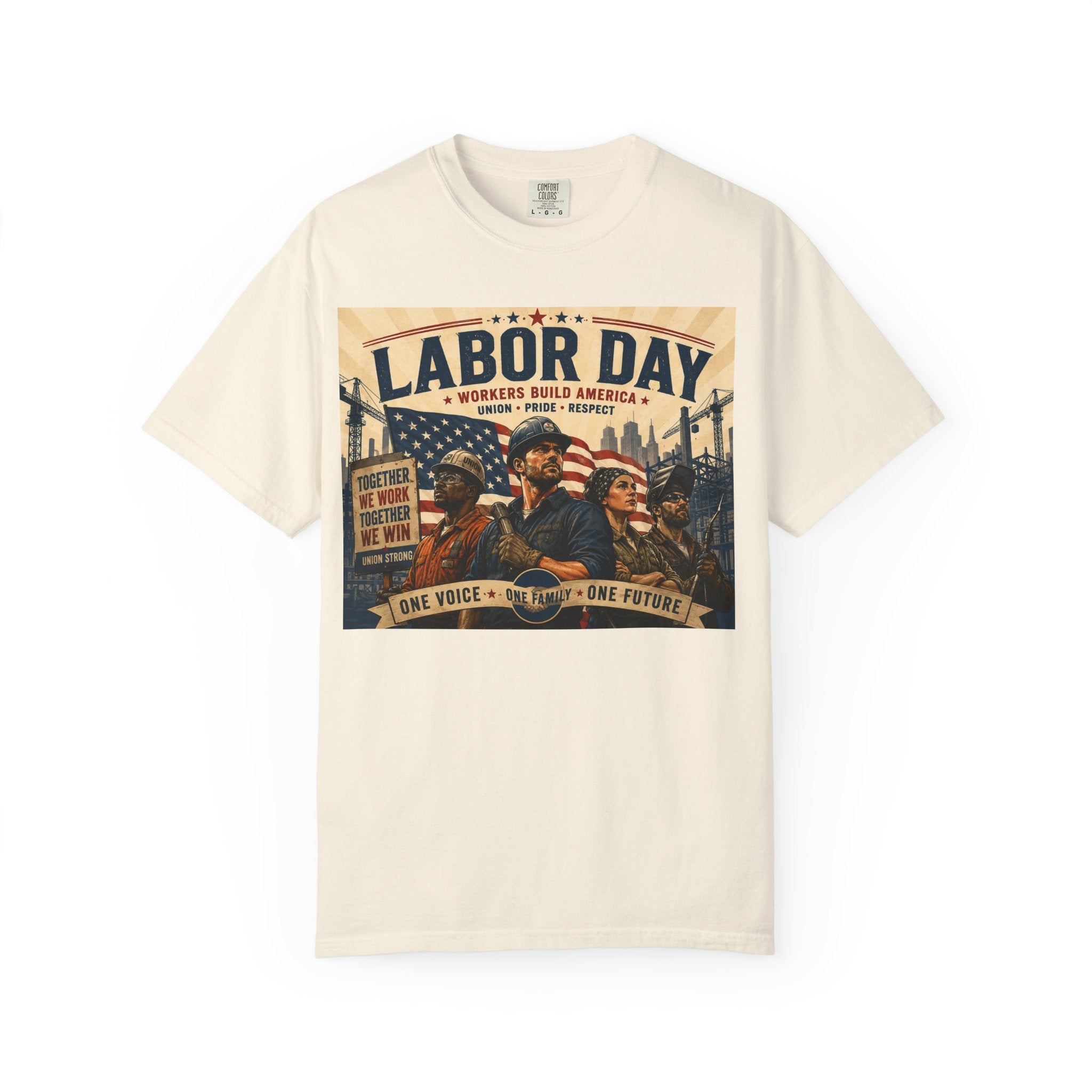 Labor Day T-Shirt — 'Thank a Union' Vintage Patriotic Tee