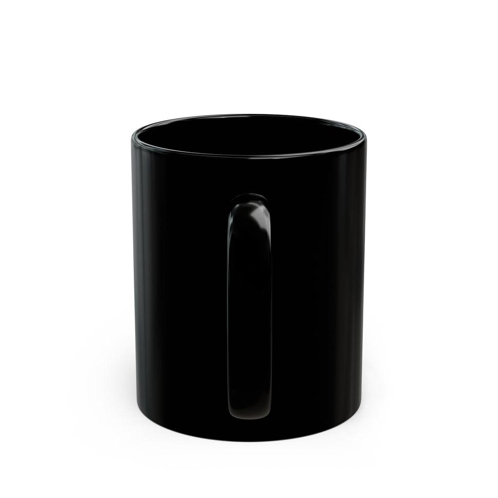 Neon Geometric Dog Black Mug – Colorful Playful Pet Lover Coffee Cup (11oz/15oz)
