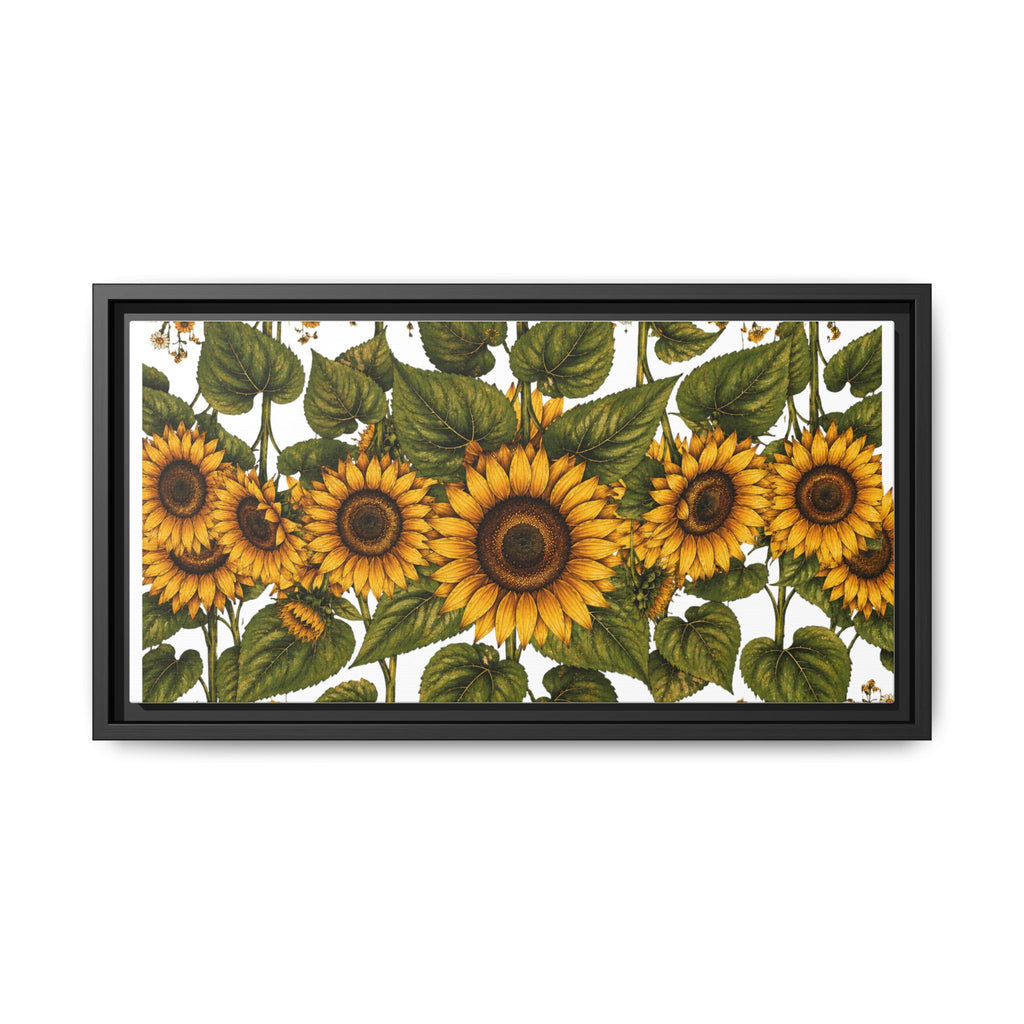 Framed Sunflower Canvas Print — Matte Floral Wall Art