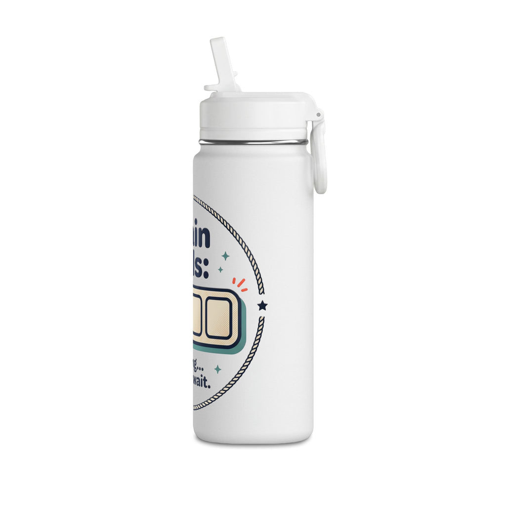 Water Bottle — "Brain Cells: loading... please wait." 20oz Funny Hydration Bottle