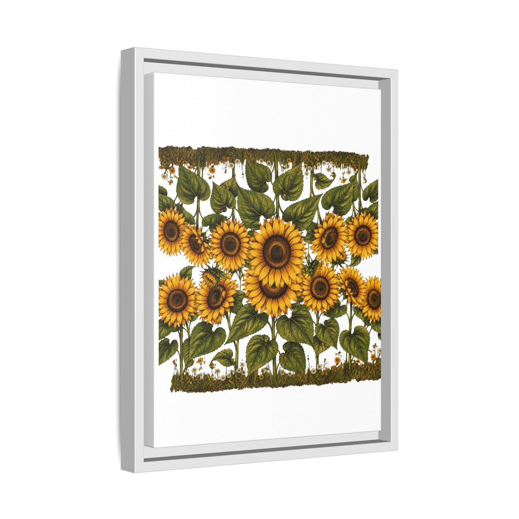 Framed Sunflower Canvas Print — Matte Floral Wall Art