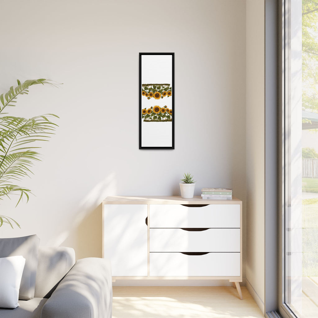 Framed Sunflower Canvas Print — Matte Floral Wall Art