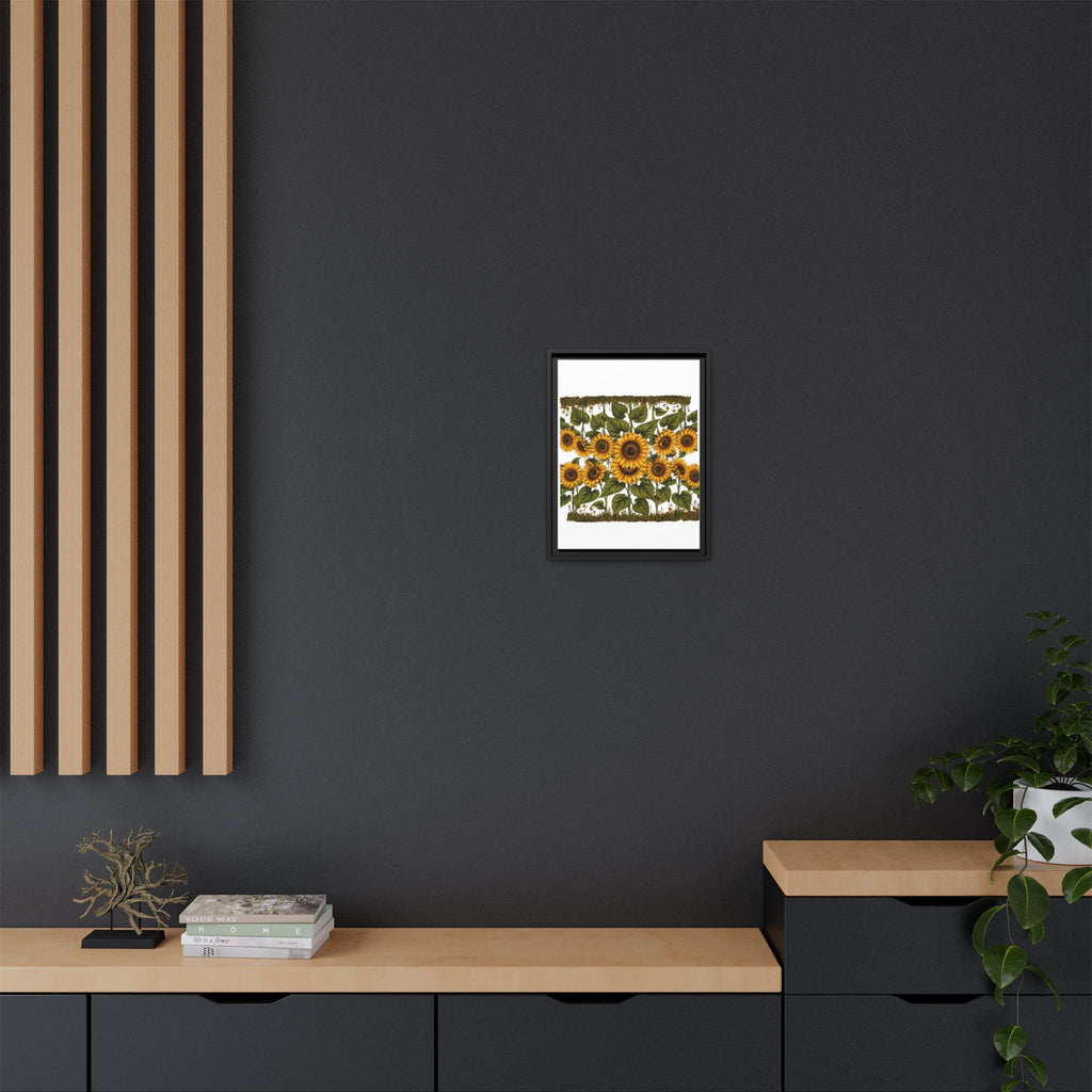 Framed Sunflower Canvas Print — Matte Floral Wall Art