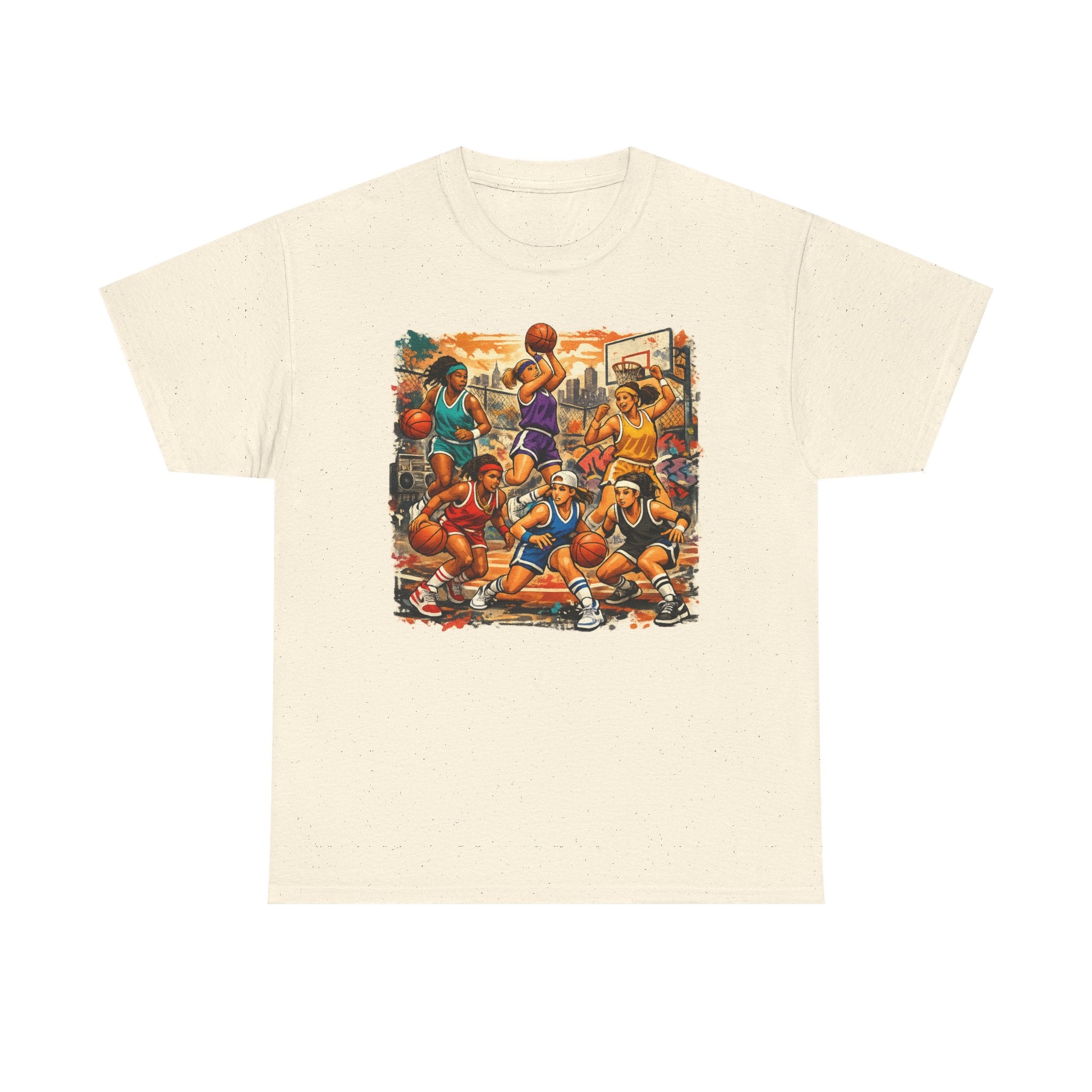 Street Basketball Crew Graphic Tee — Urban Court Players Illustration