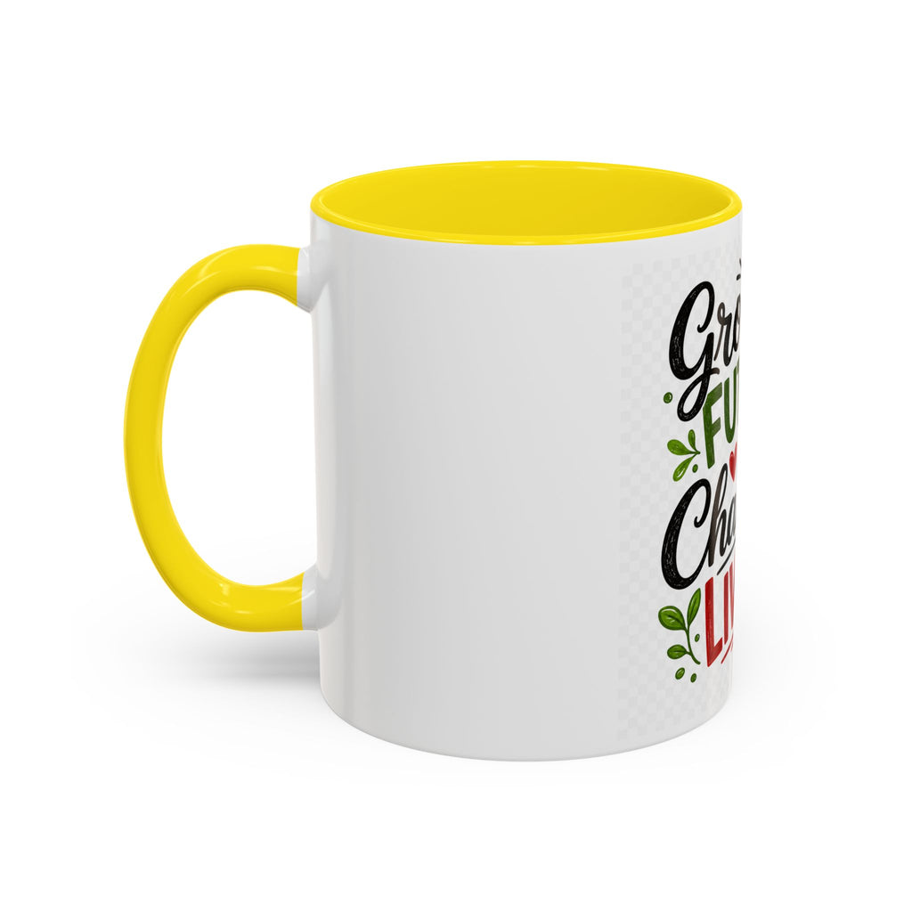 Growing Futures & Changing Lives Coffee Mug — Teacher Appreciation Accent Mug (11/15oz)