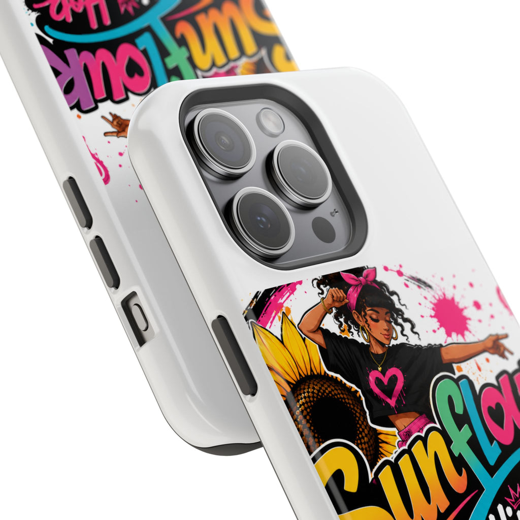 Sunflower Hip Hop Phone Case — Impact-Resistant Protective Case