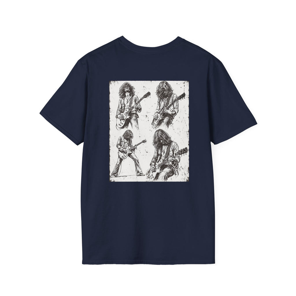 Guitar Illustration T-Shirt — Vintage Les Paul Graphic Tee for Music Lovers