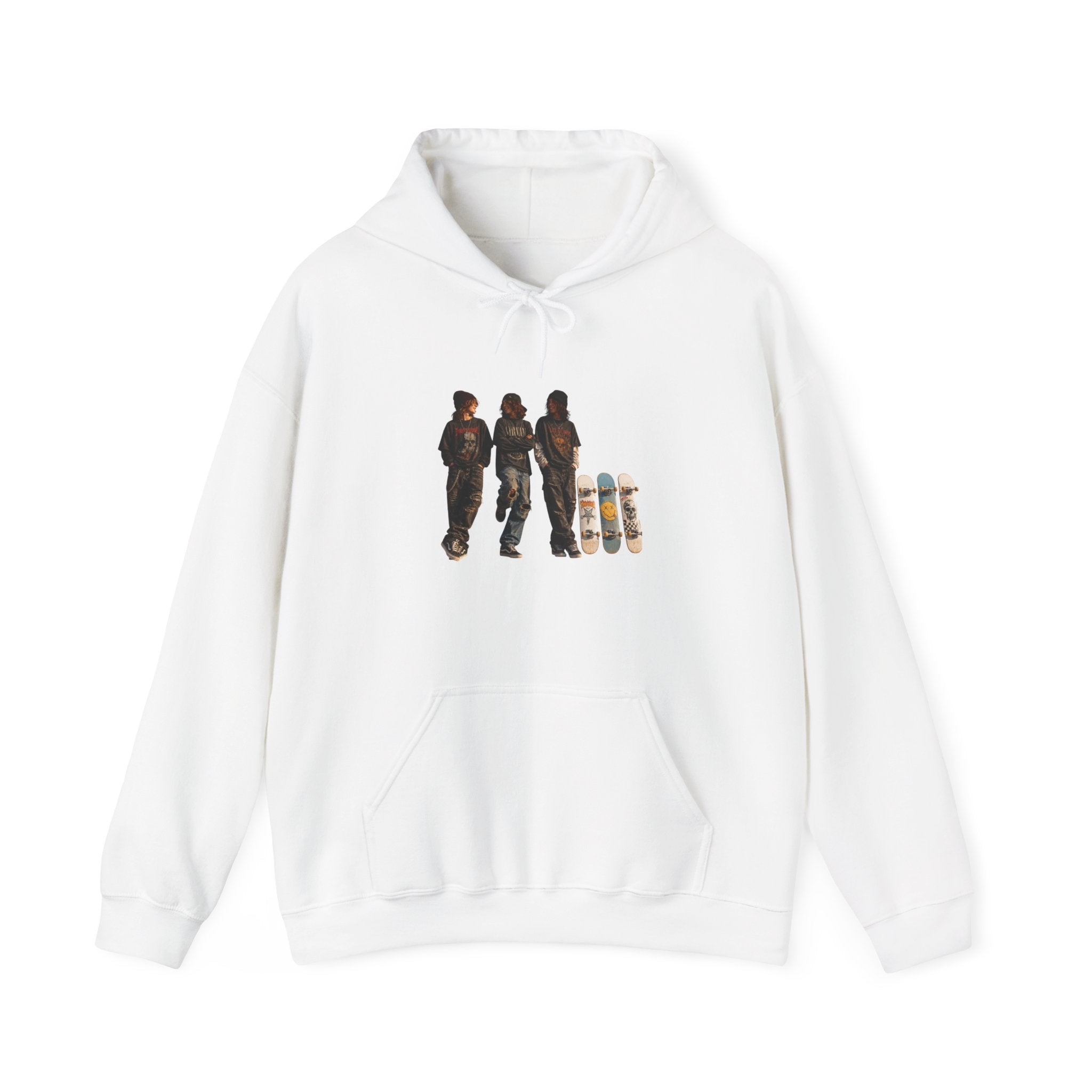 Skate Crew Graffiti Hoodie — Urban Skateboard Art Pullover