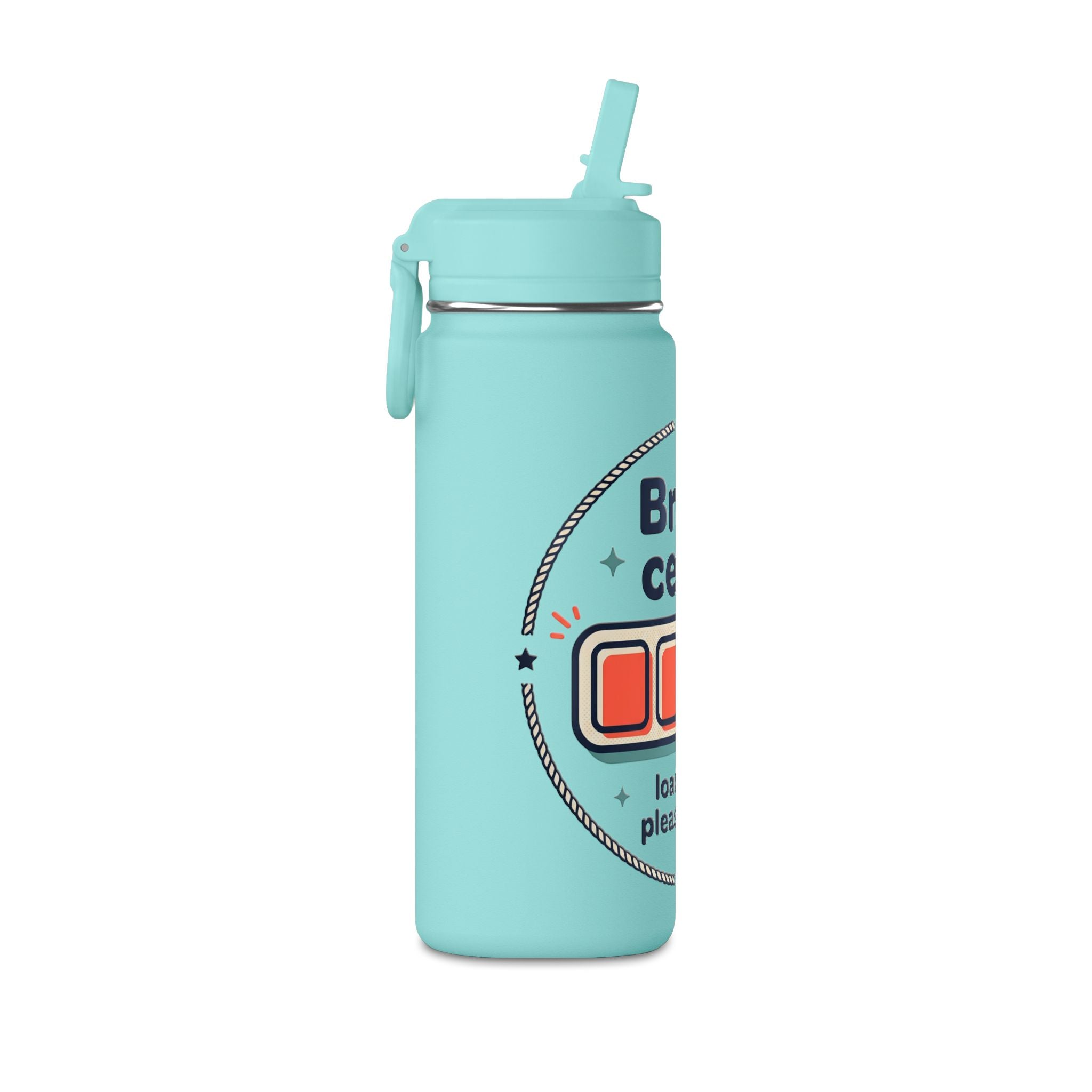 Water Bottle — "Brain Cells: loading... please wait." 20oz Funny Hydration Bottle