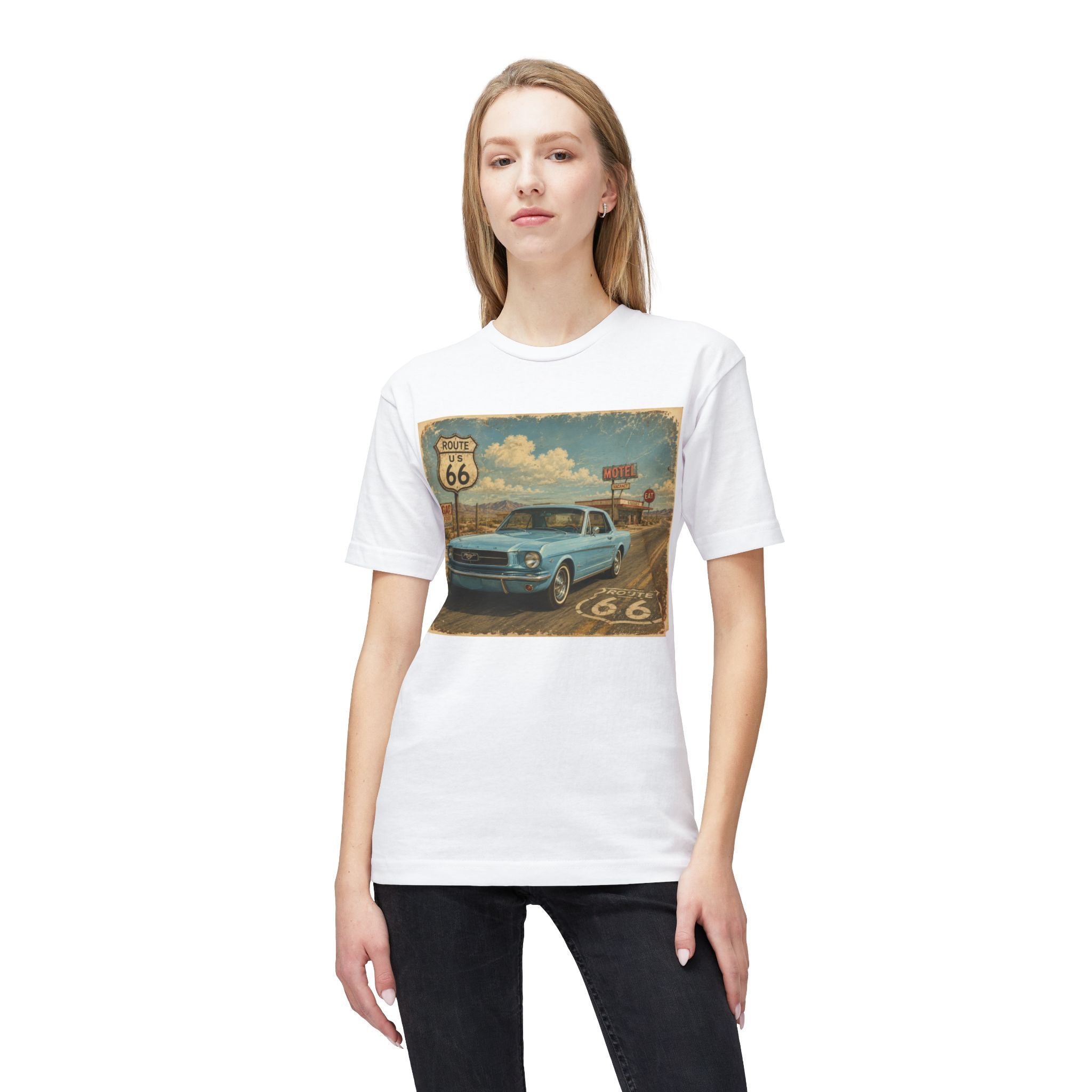 Cruisin' My Way Into 60 T-Shirt — Vintage Route 66 Classic Car Birthday Tee