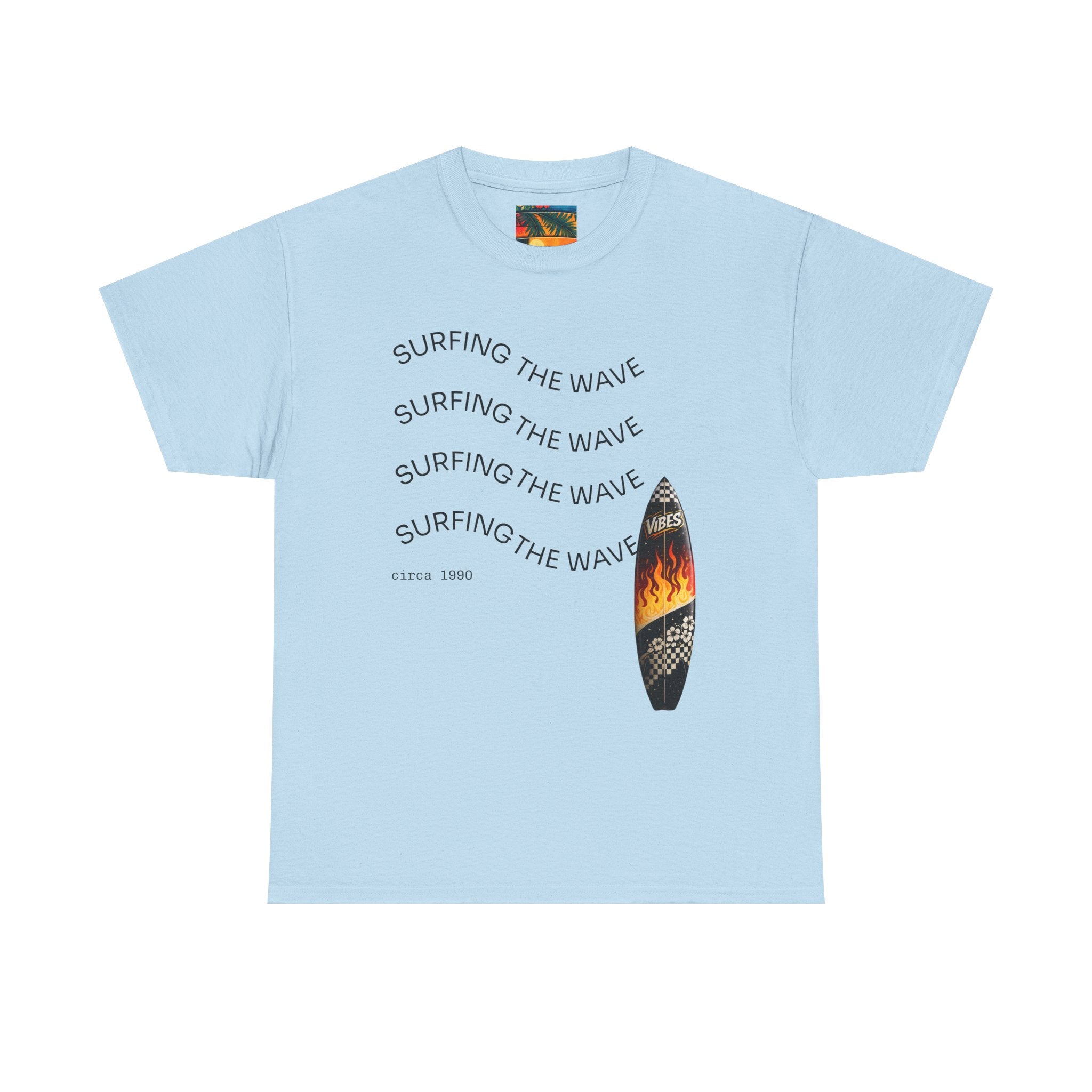 Surfing The Wave Surfboard Tee — Men’s Beach Graphic T-Shirt