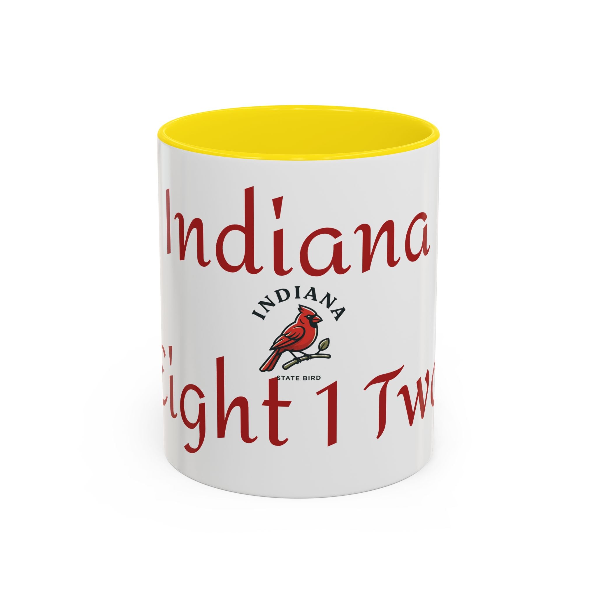 Indiana Cardinal Coffee Mug — State Bird Accent Mug (11/15oz)