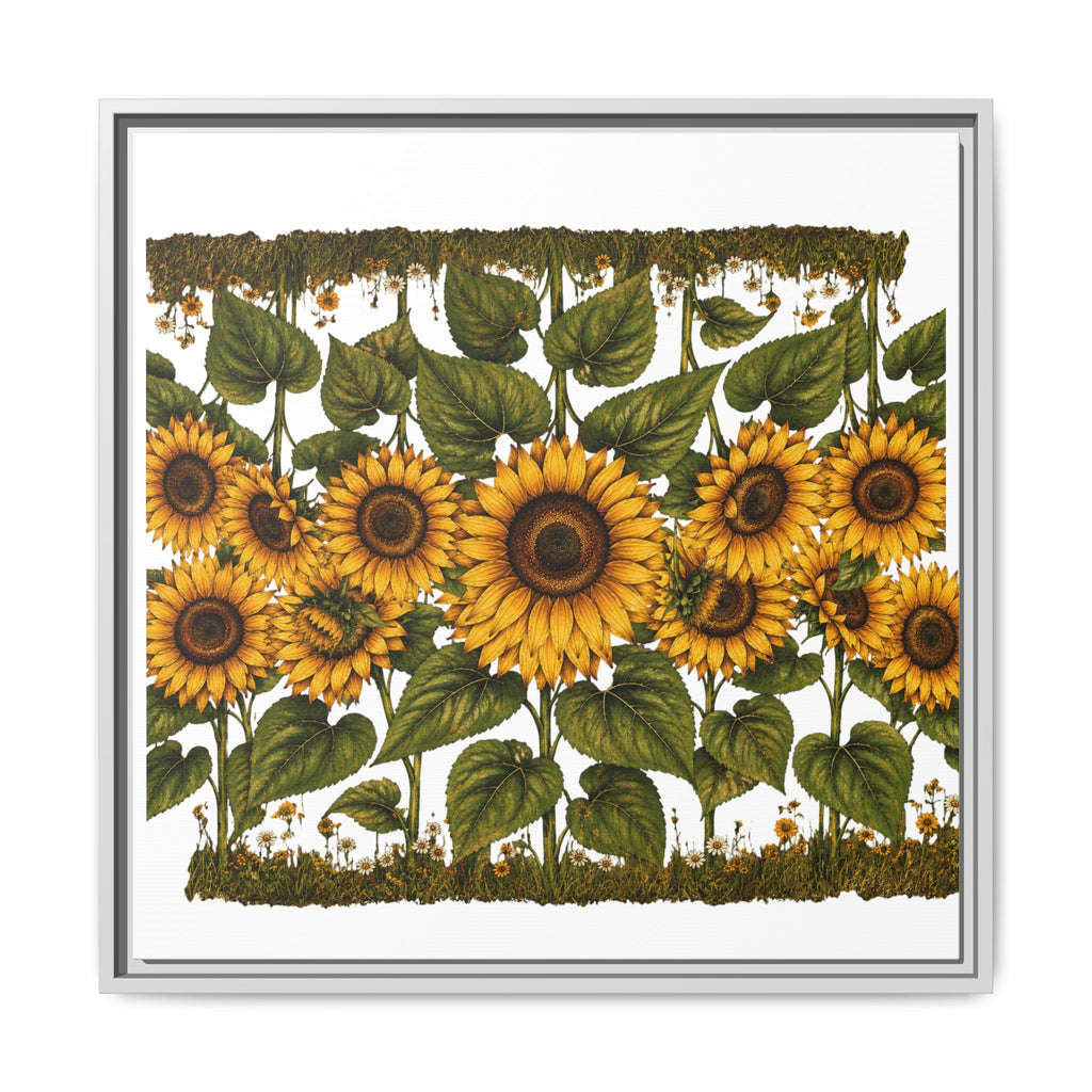 Framed Sunflower Canvas Print — Matte Floral Wall Art