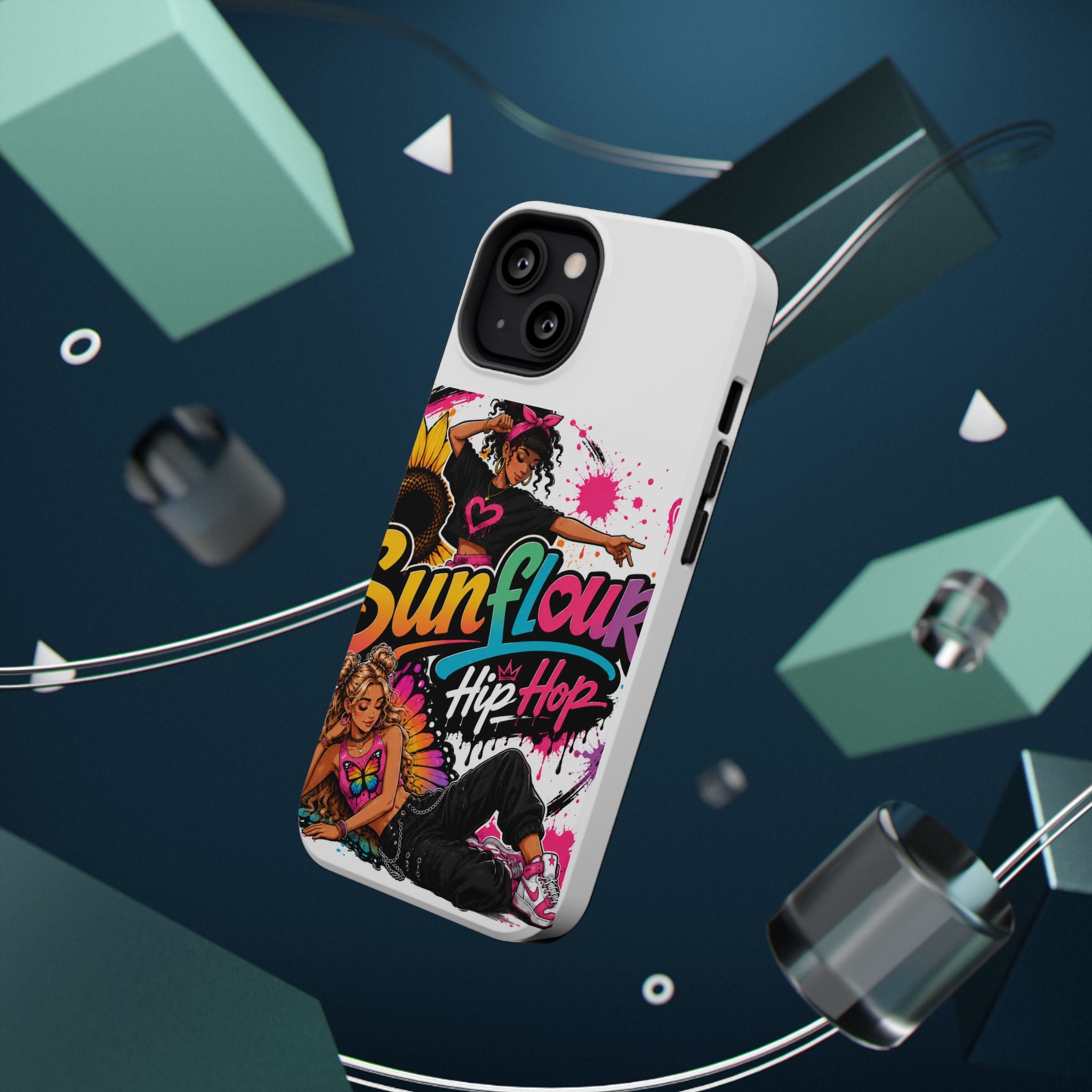 Sunflower Hip Hop Phone Case — Impact-Resistant Protective Case