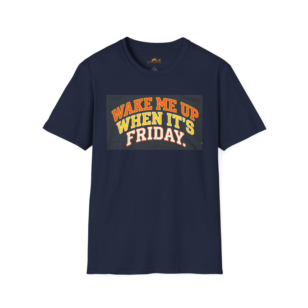 Wake Me Up When It's Friday T-Shirt — Retro Weekend Graphic Tee
