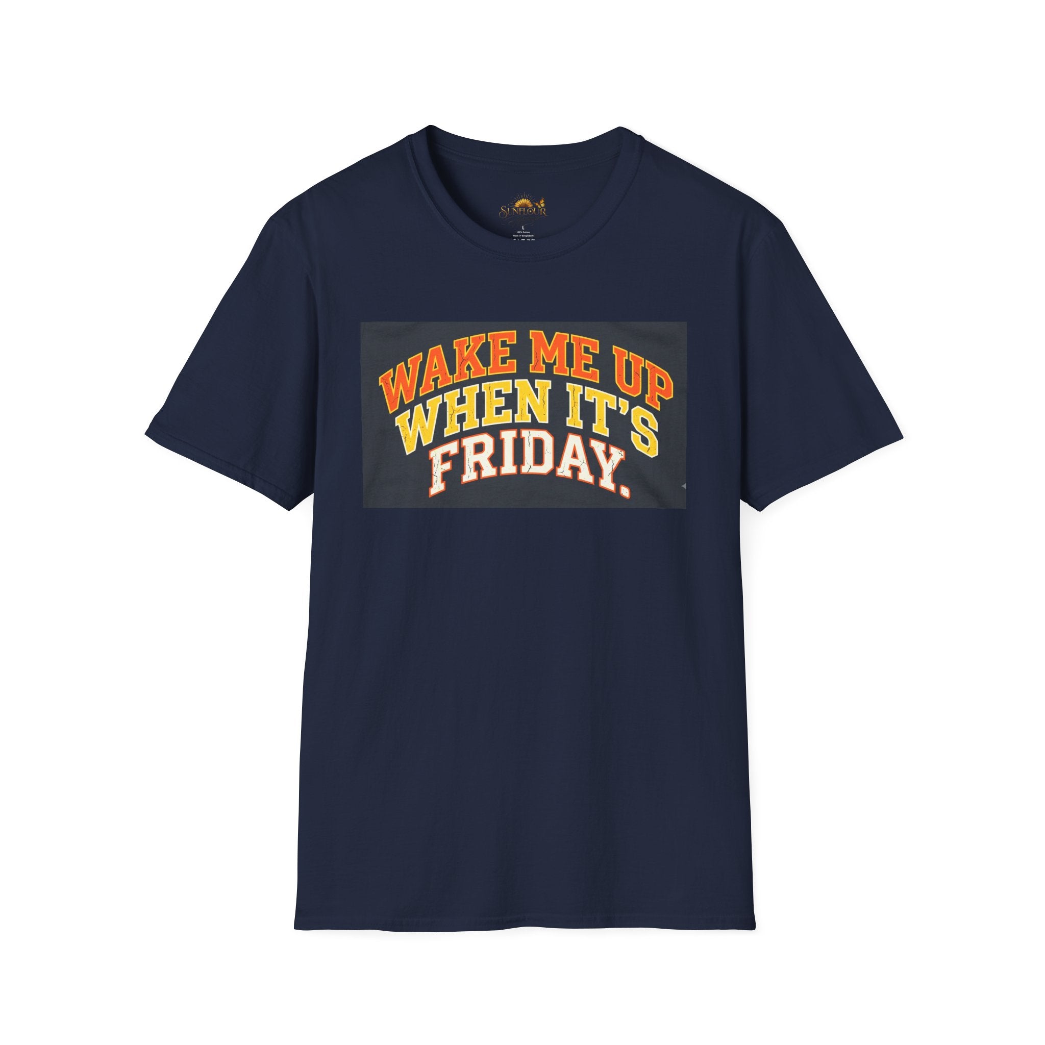 Wake Me Up When It's Friday T-Shirt — Retro Weekend Graphic Tee