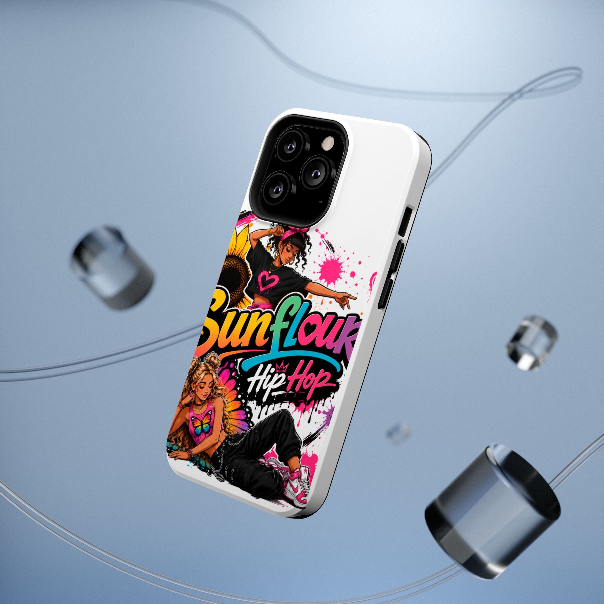 Sunflower Hip Hop Phone Case — Impact-Resistant Protective Case