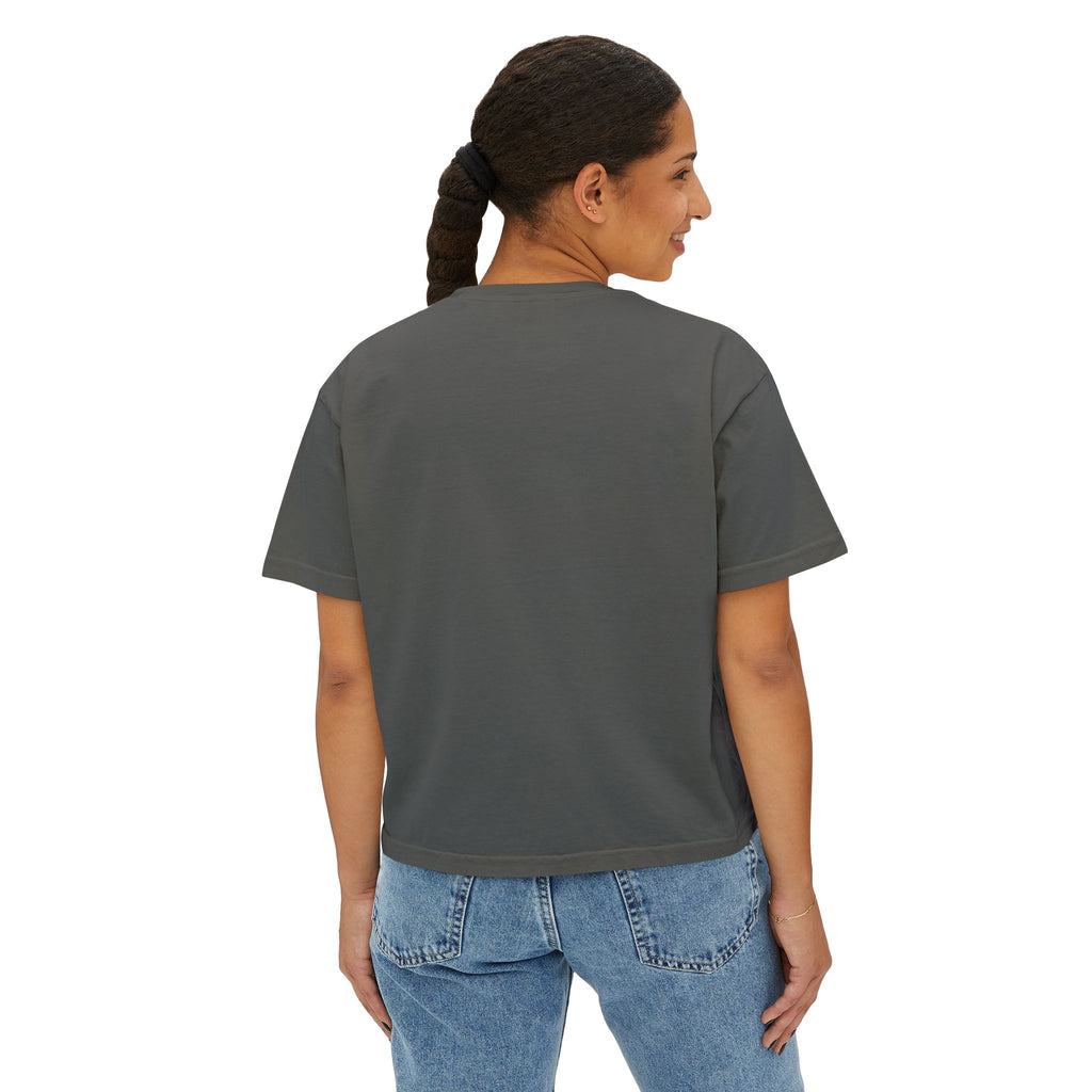 Cute Shiba Inu Coffee Tee — 'in my urge to walk out' Women's Boxy T-Shirt