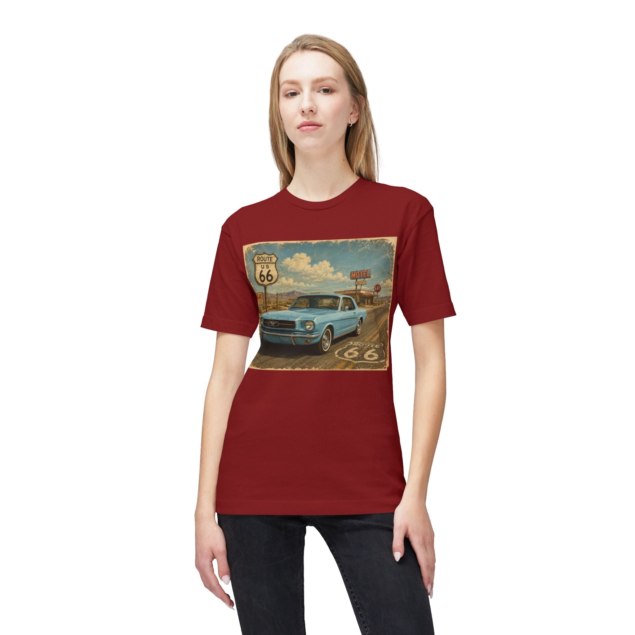 Cruisin' My Way Into 60 T-Shirt — Vintage Route 66 Classic Car Birthday Tee