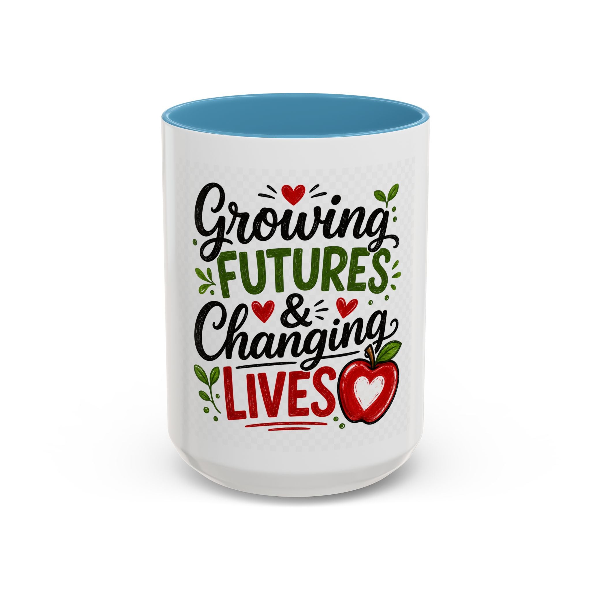 Growing Futures & Changing Lives Coffee Mug — Teacher Appreciation Accent Mug (11/15oz)