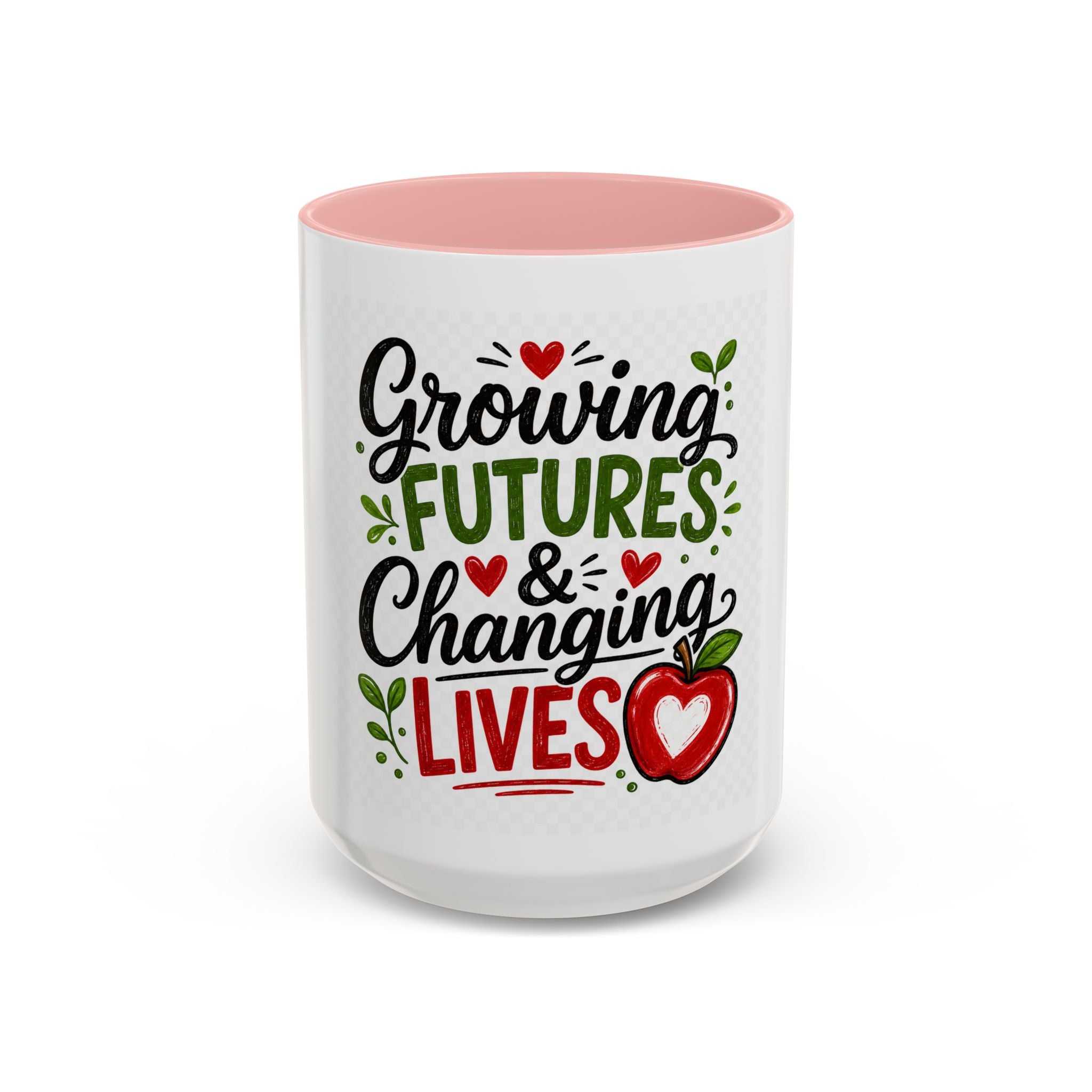 Growing Futures & Changing Lives Coffee Mug — Teacher Appreciation Accent Mug (11/15oz)