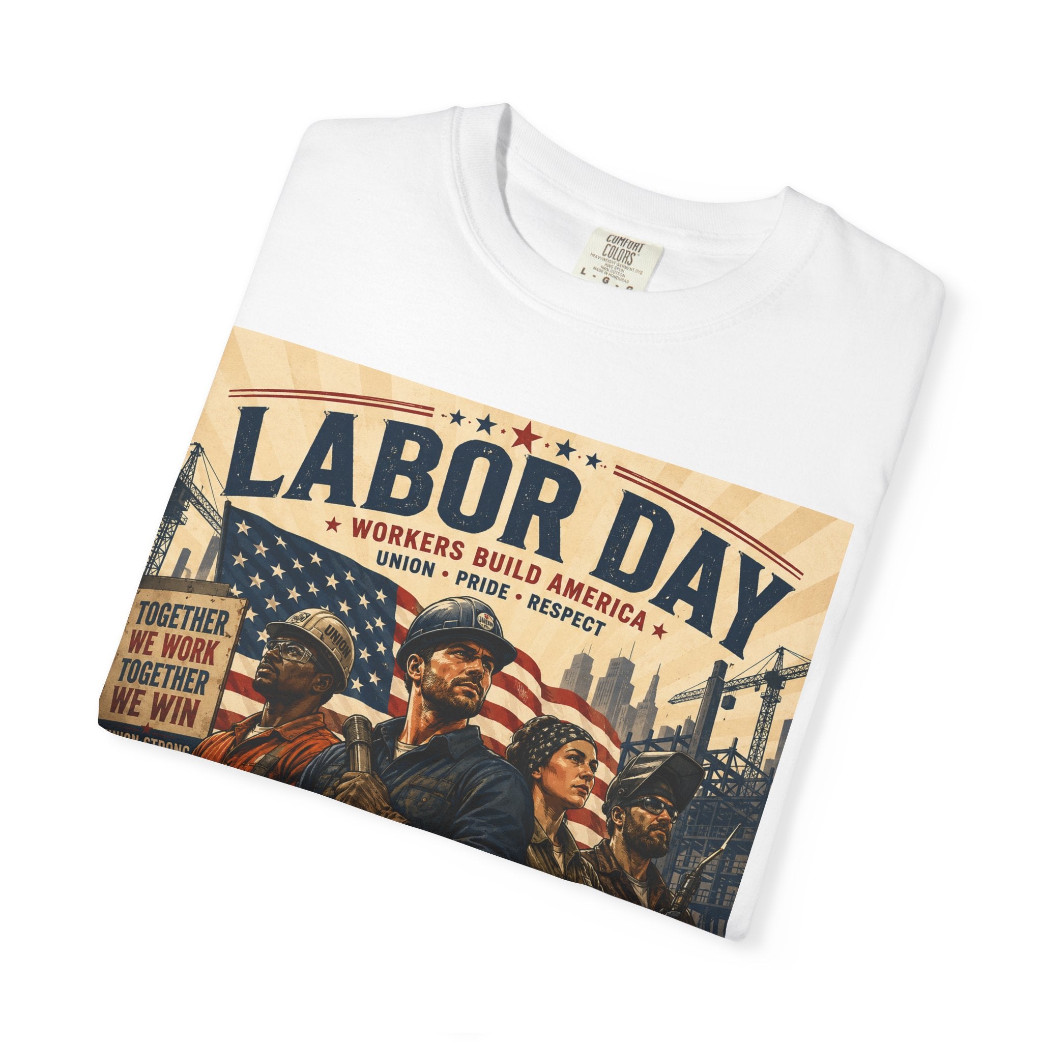 Labor Day T-Shirt — 'Thank a Union' Vintage Patriotic Tee