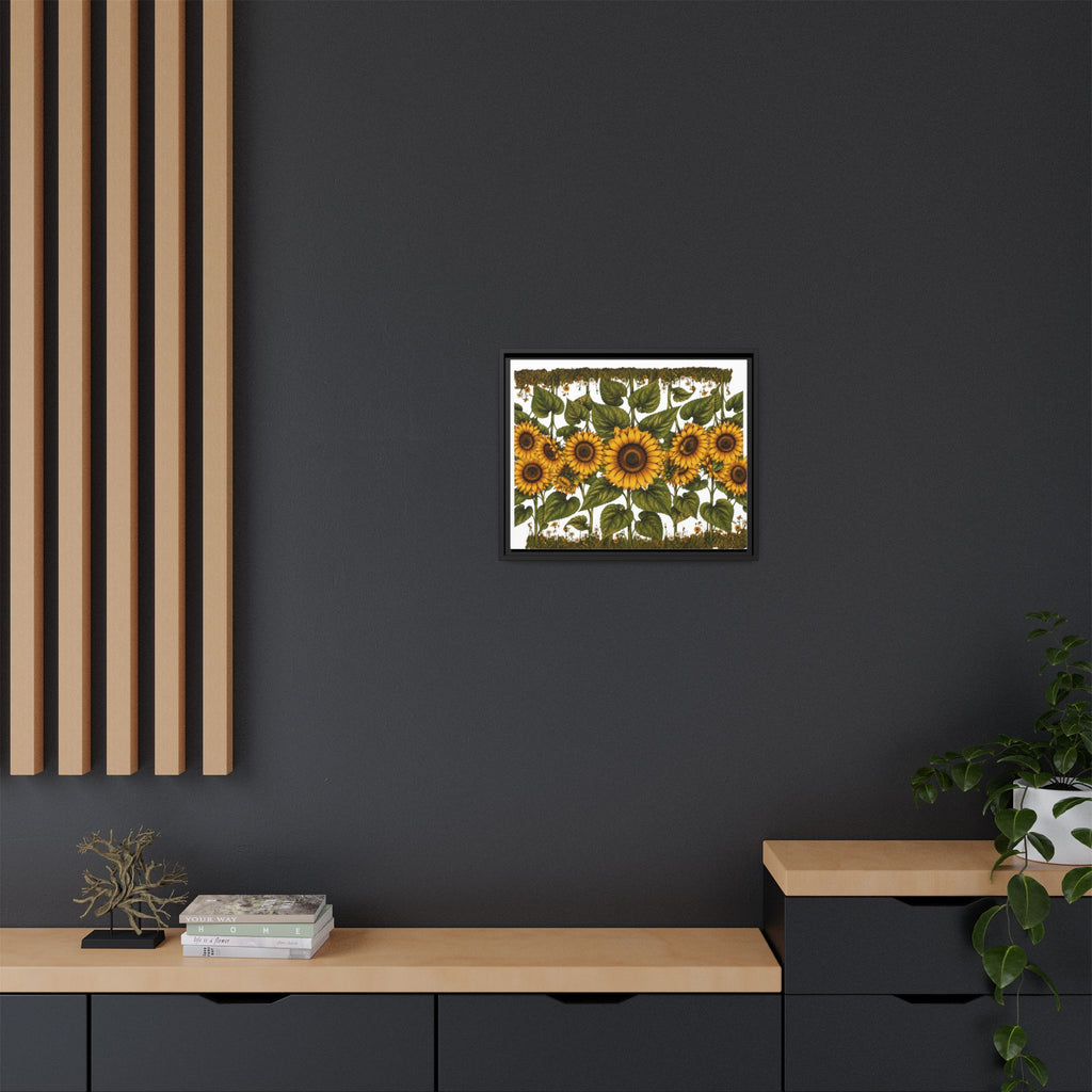 Framed Sunflower Canvas Print — Matte Floral Wall Art