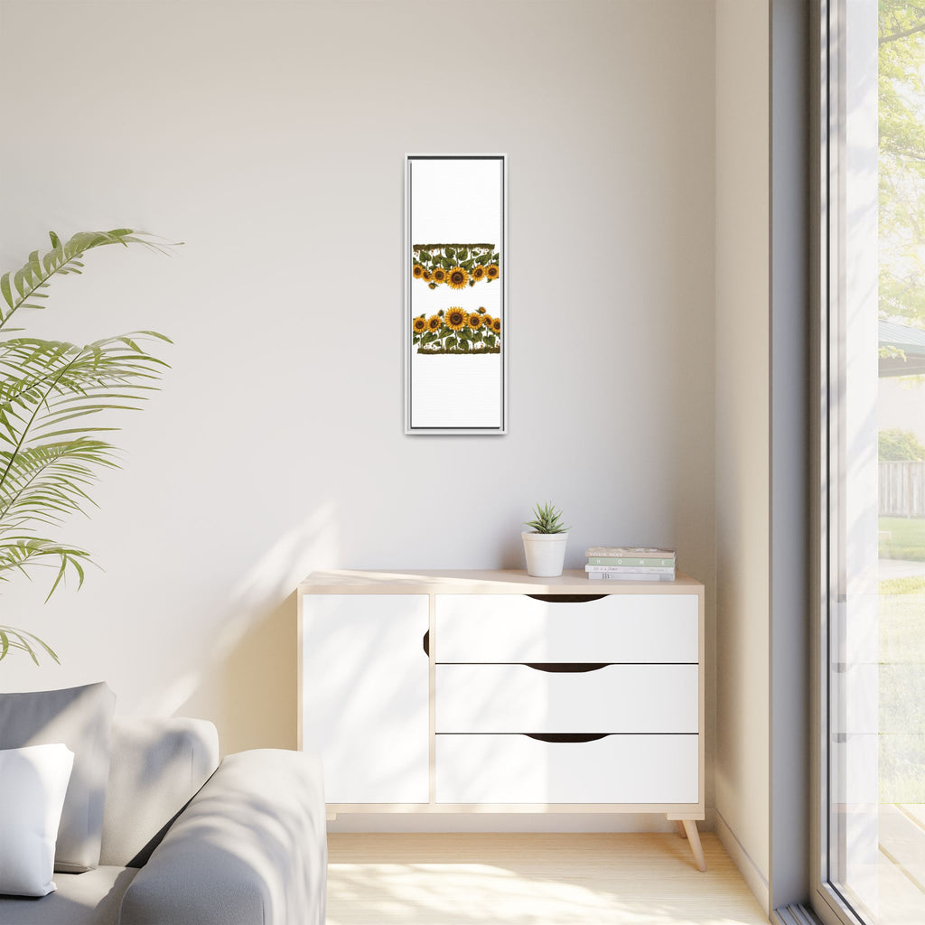 Framed Sunflower Canvas Print — Matte Floral Wall Art