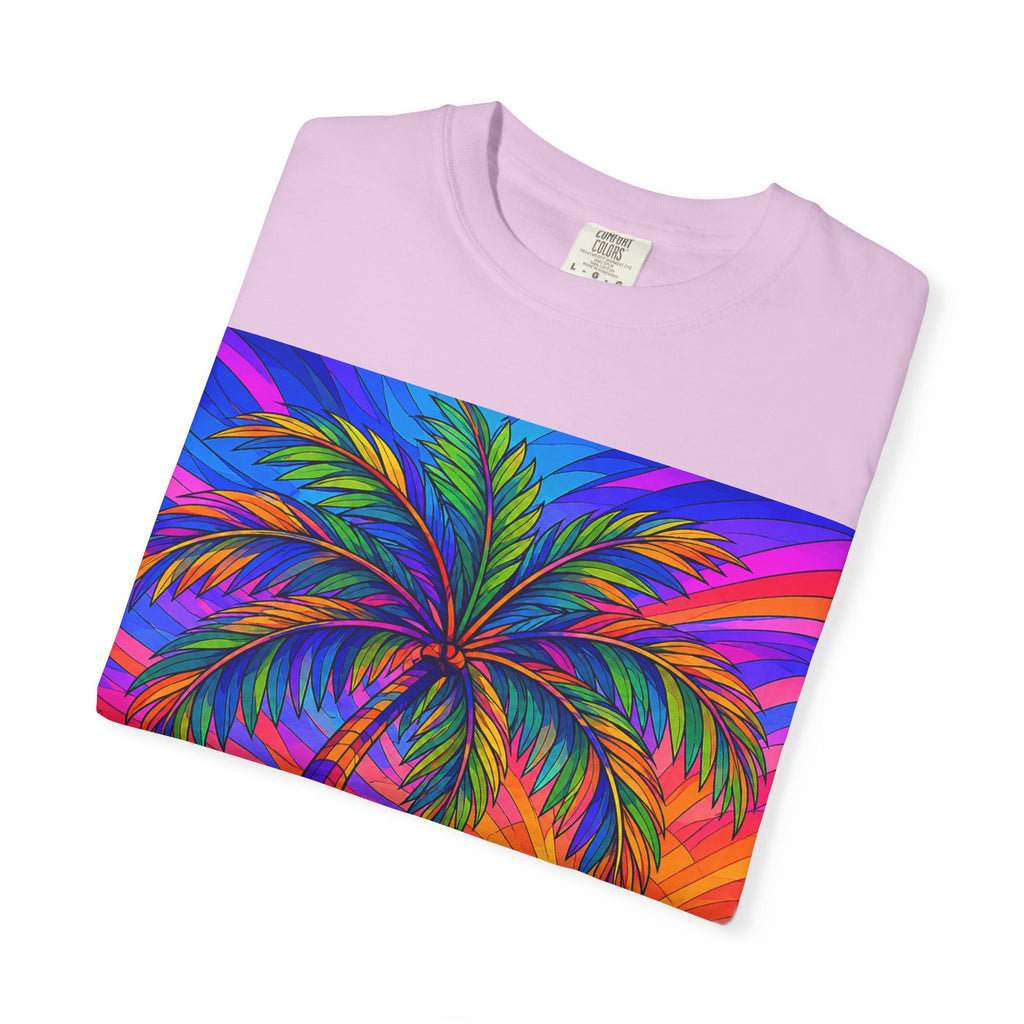 Sunset Palm T-Shirt — Vibrant Tropical Beach Tee