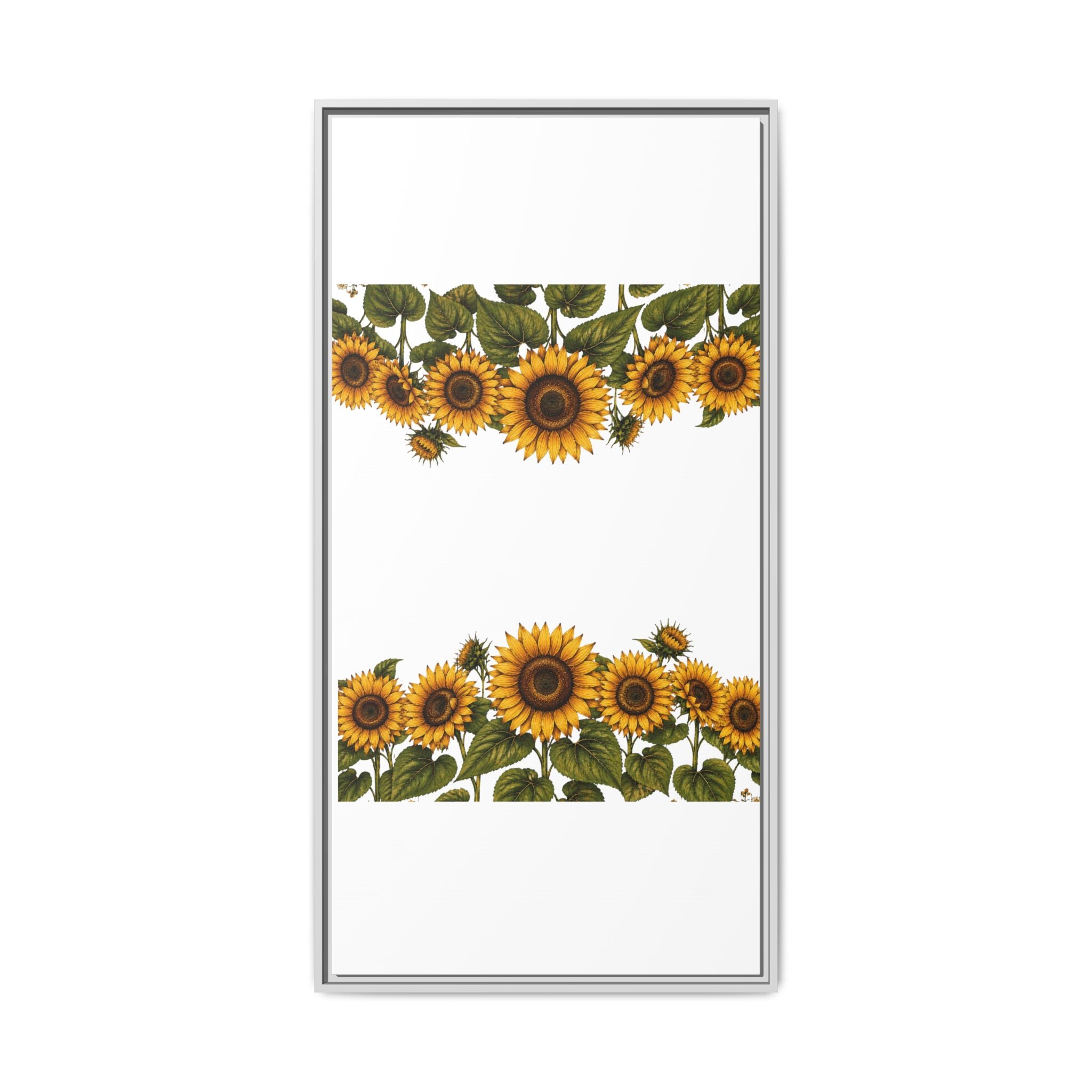 Framed Sunflower Canvas Print — Matte Floral Wall Art
