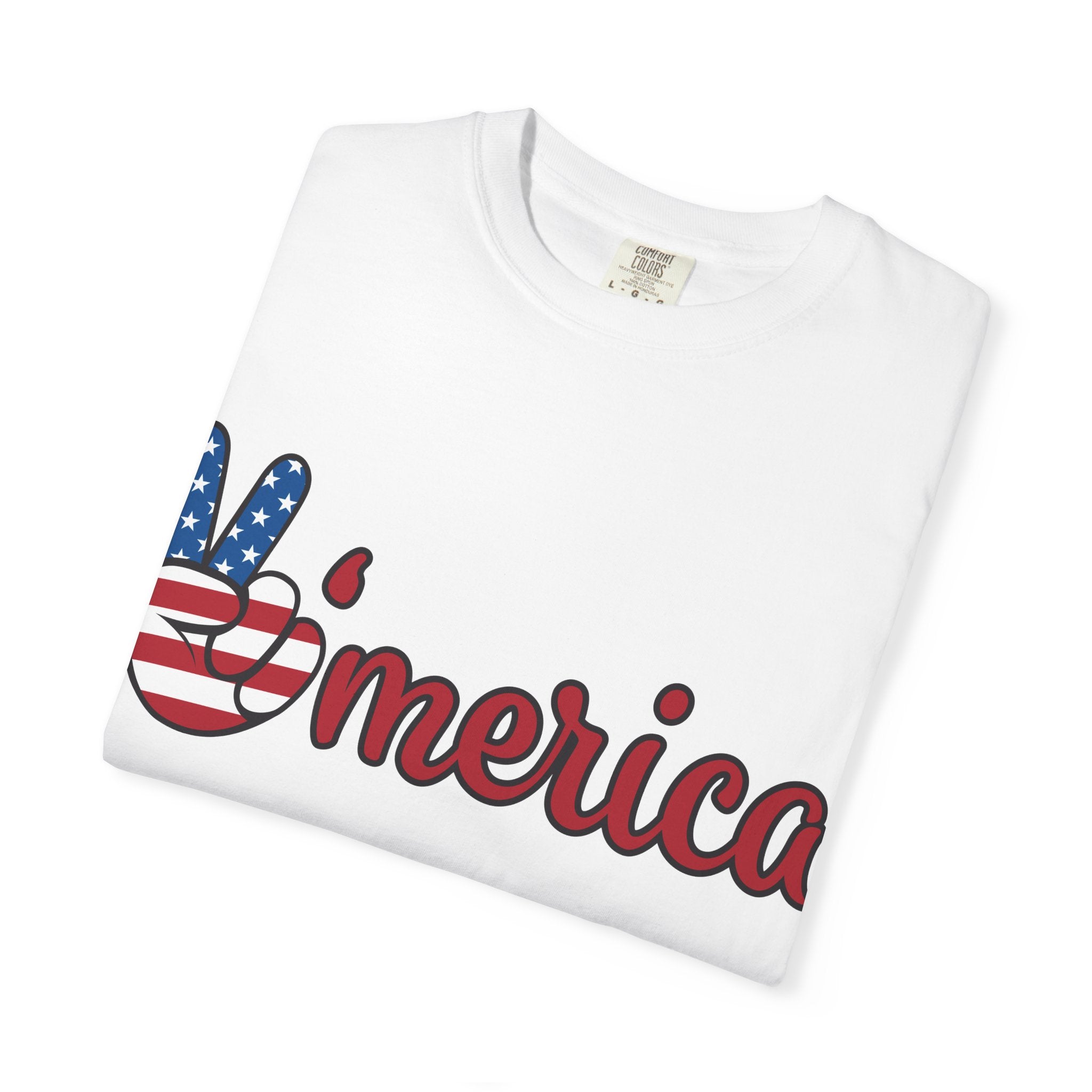'Merica Peace Sign T-Shirt — 250th Anniversary of America Flag Tee (1776–2026)