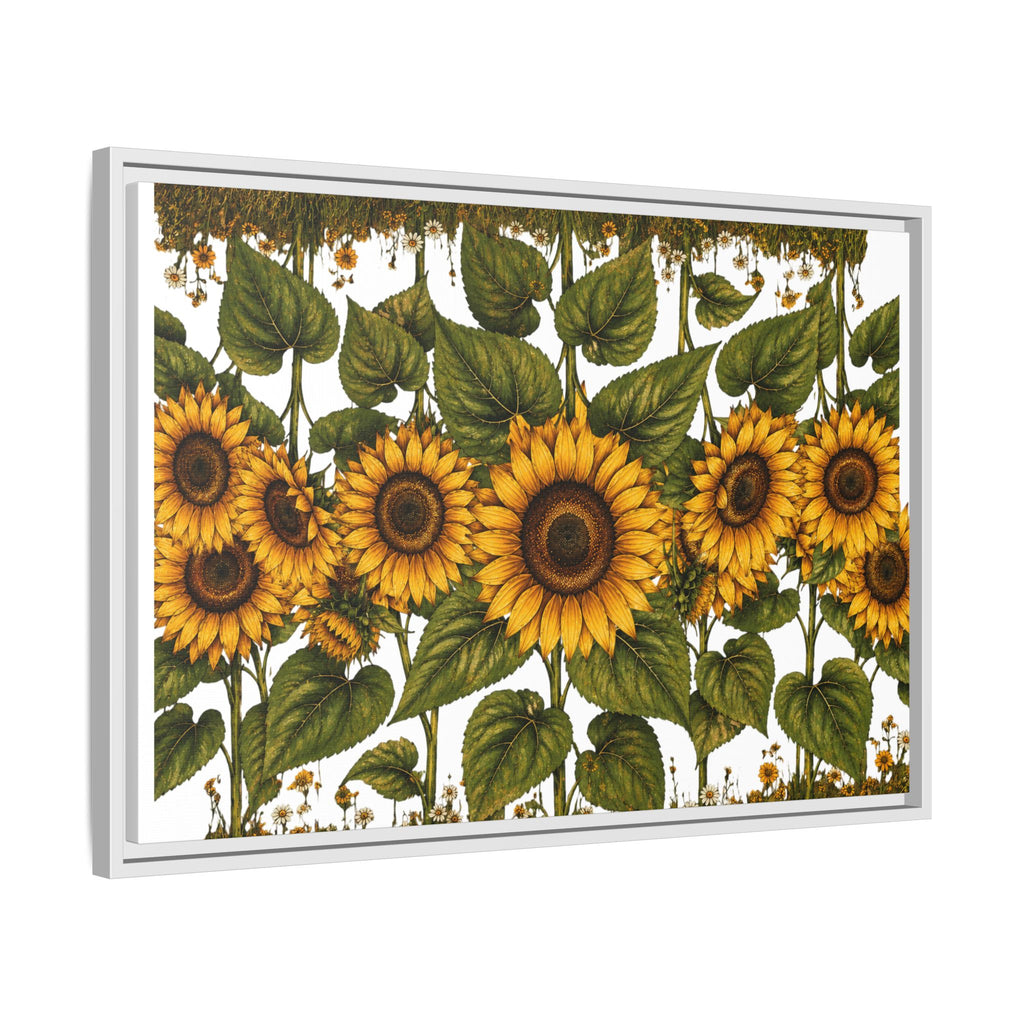 Framed Sunflower Canvas Print — Matte Floral Wall Art