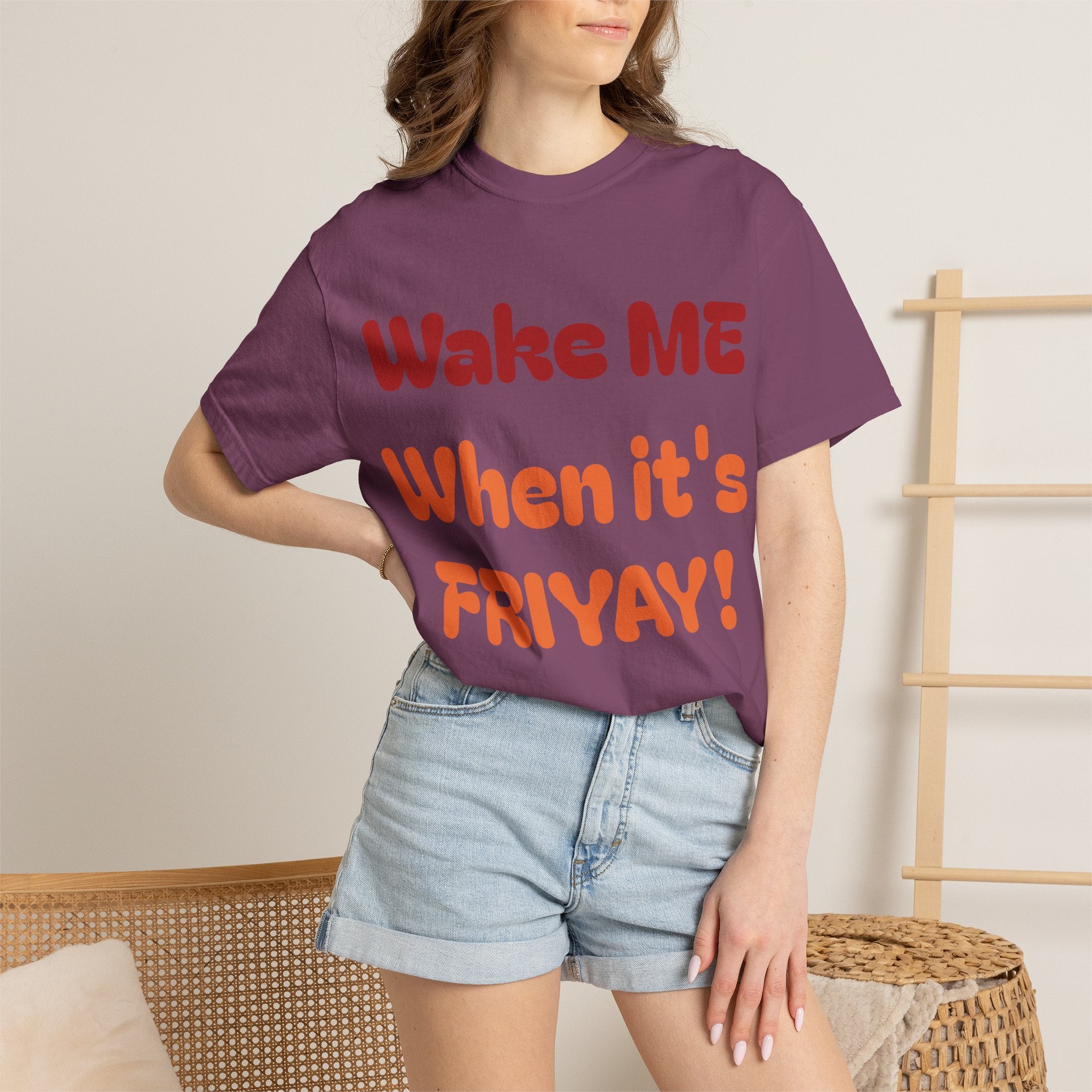 Wake Me When It's Friyay! T-Shirt — 'Midnight Run' Retro Graphic Tee