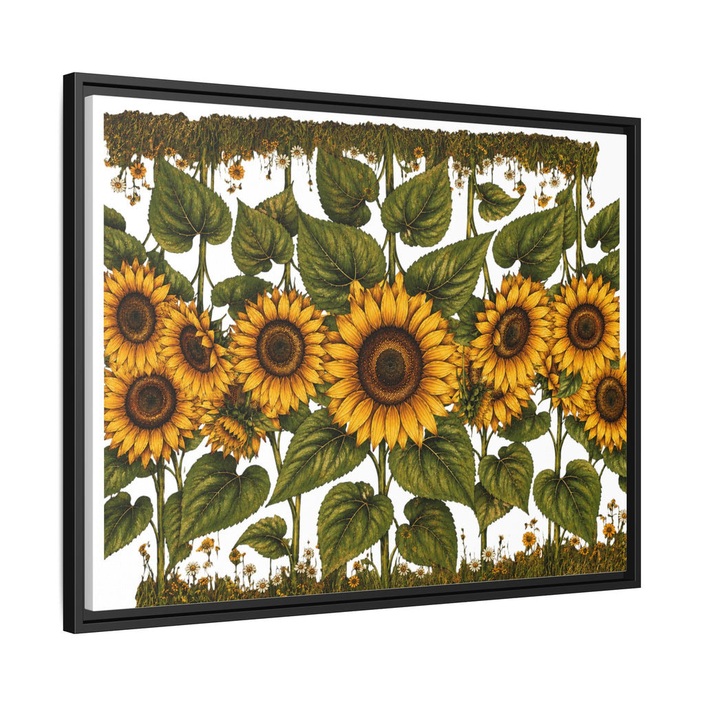 Framed Sunflower Canvas Print — Matte Floral Wall Art